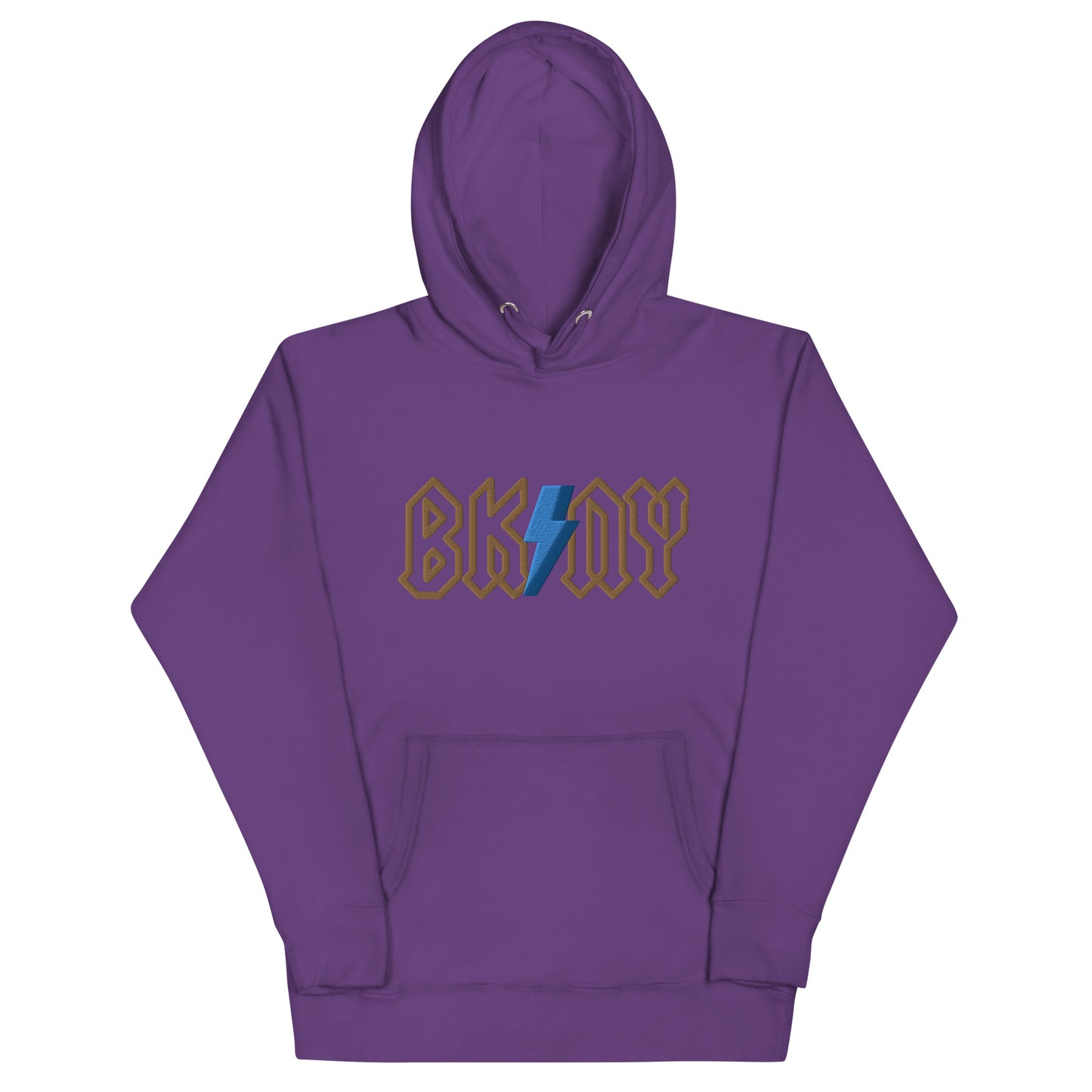 BK ROX - AC/DC STYLE BK/NY 3D BOLT (GOLD/BLUE) UNISEX HOODIE