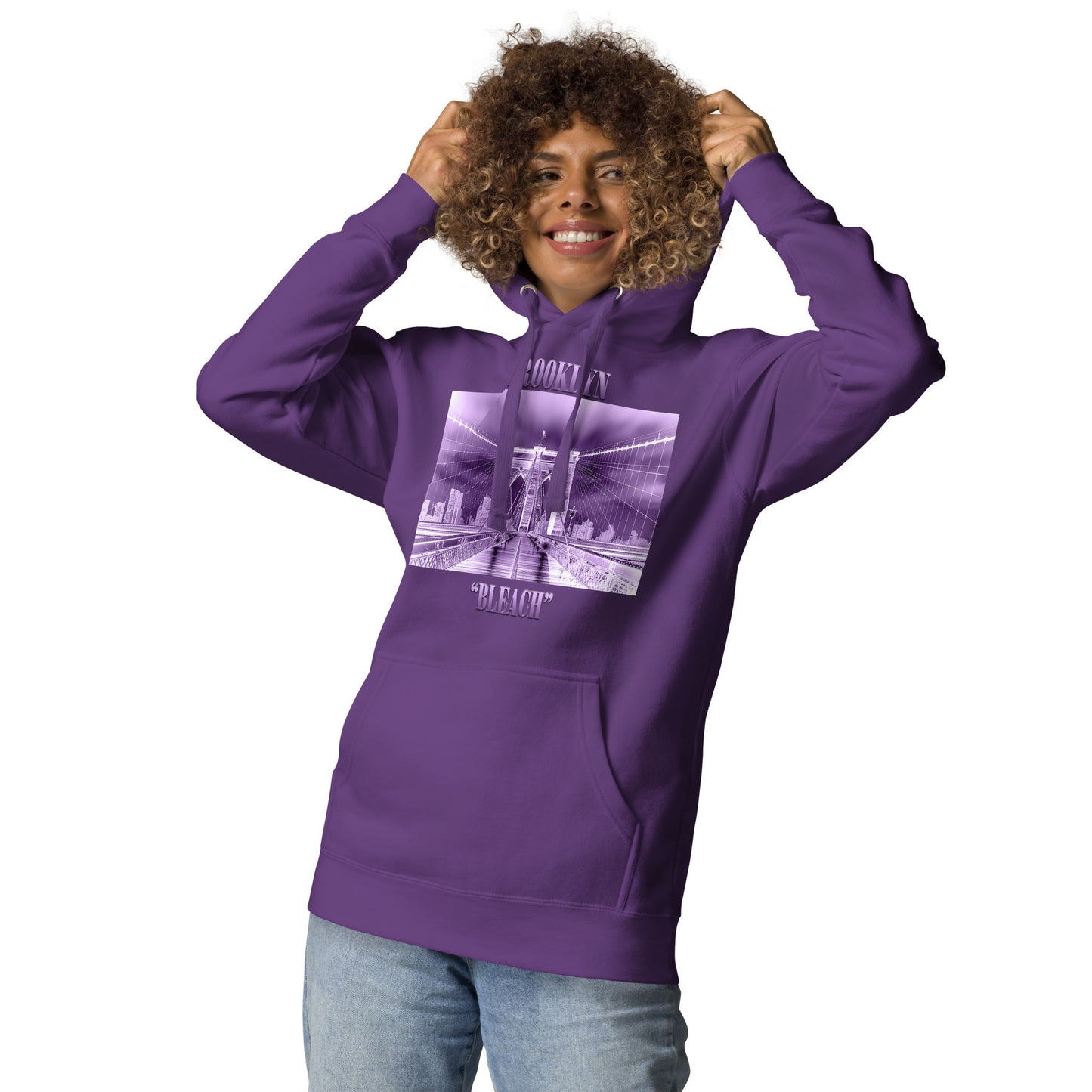 BK ROX - BROOKLYN BLEACH UNISEX HOODIE (PURPLE HAZE)