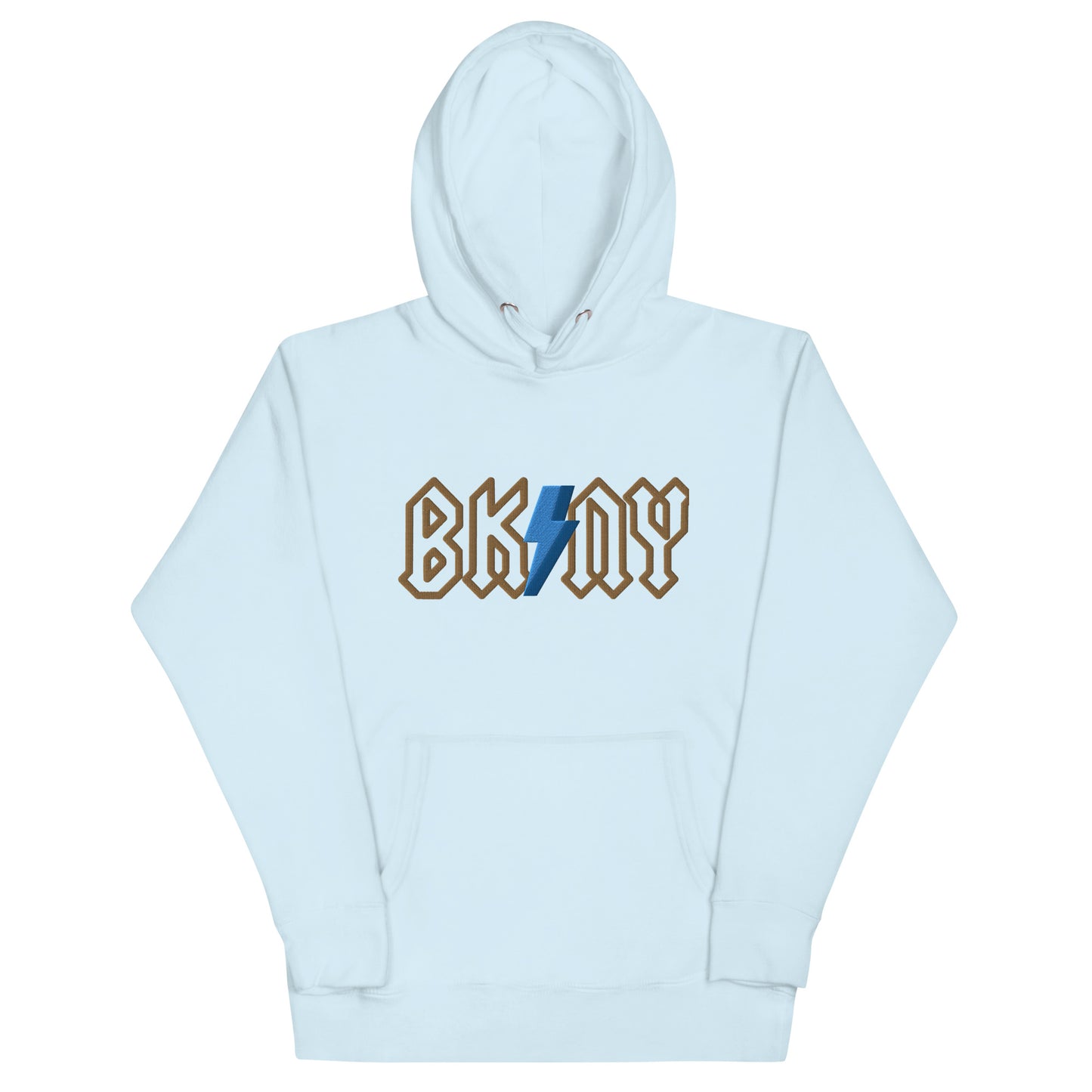 BK ROX - AC/DC STYLE BK/NY 3D BOLT (GOLD/BLUE) UNISEX HOODIE