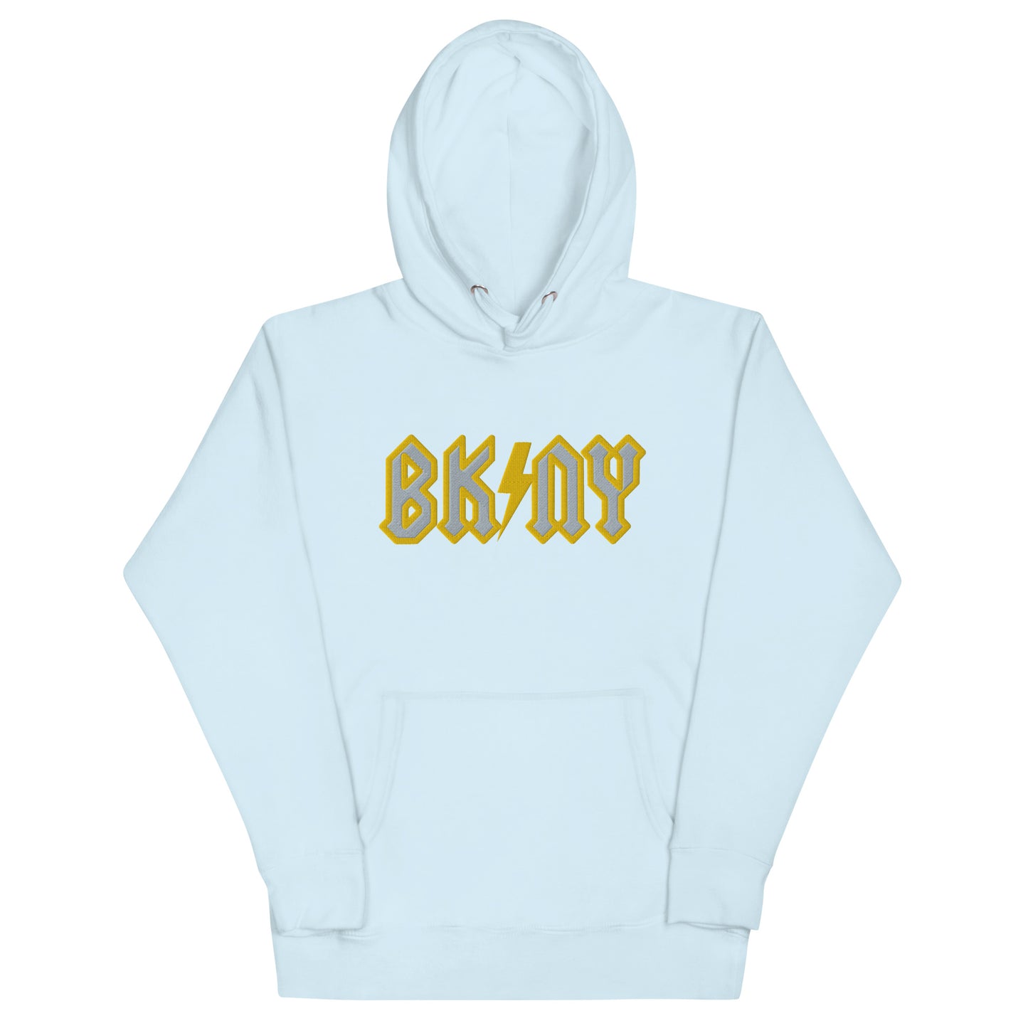 BK ROX - AC/DC STYLE BK/NY (YELLOW/GRAY) UNISEX HOODIE