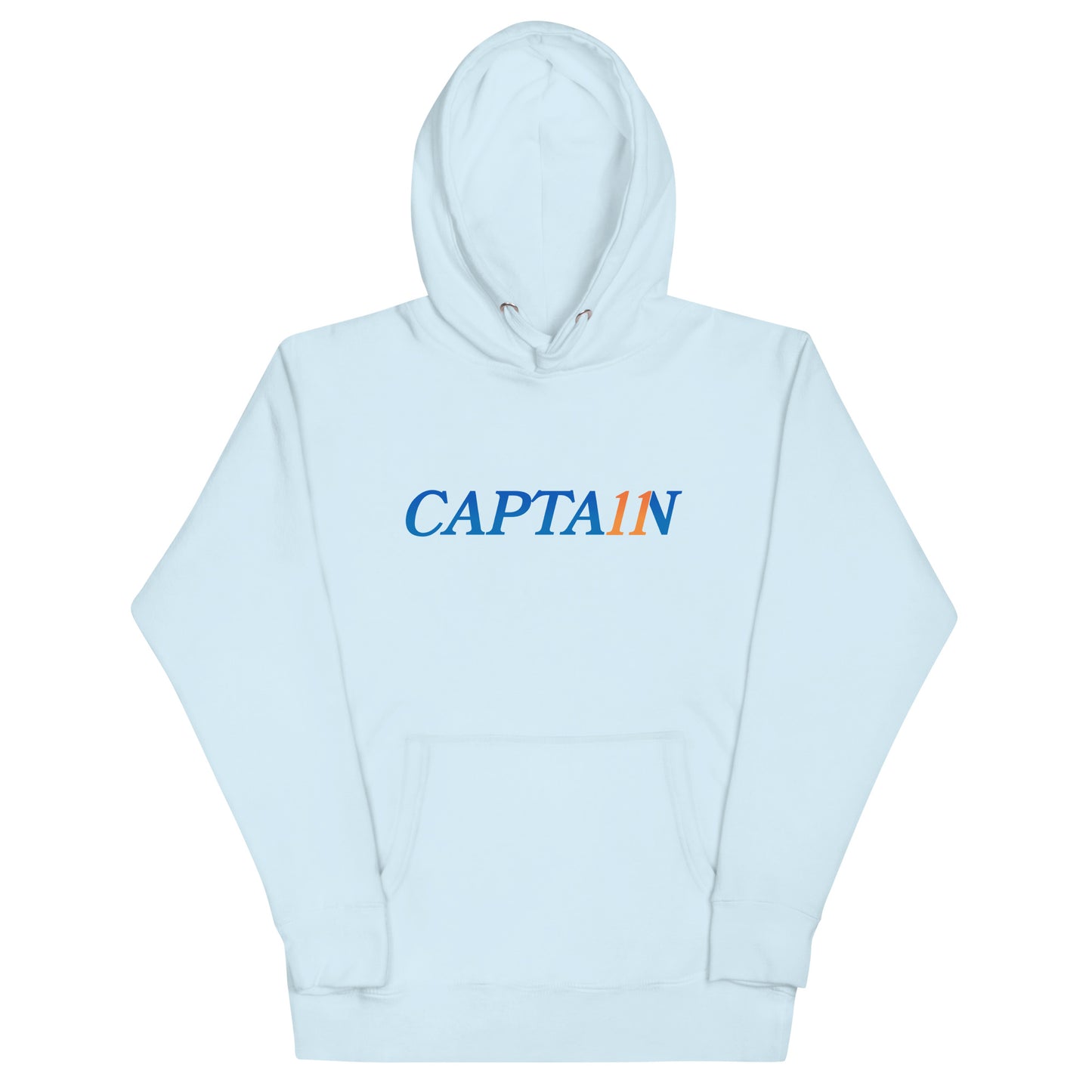 THE CAPTA11N UNISEX HOODIE(BLUE/ORANGE)