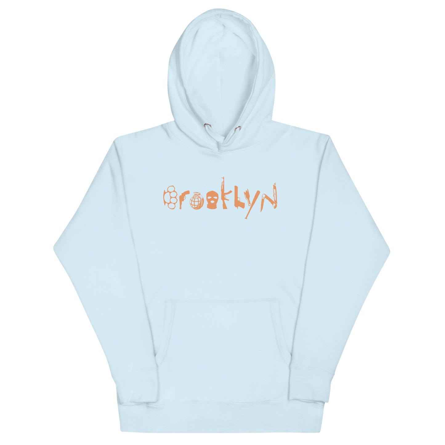 BROOKLYN ANARCHY UNISEX HOODIE (APRICOT CRUSH)