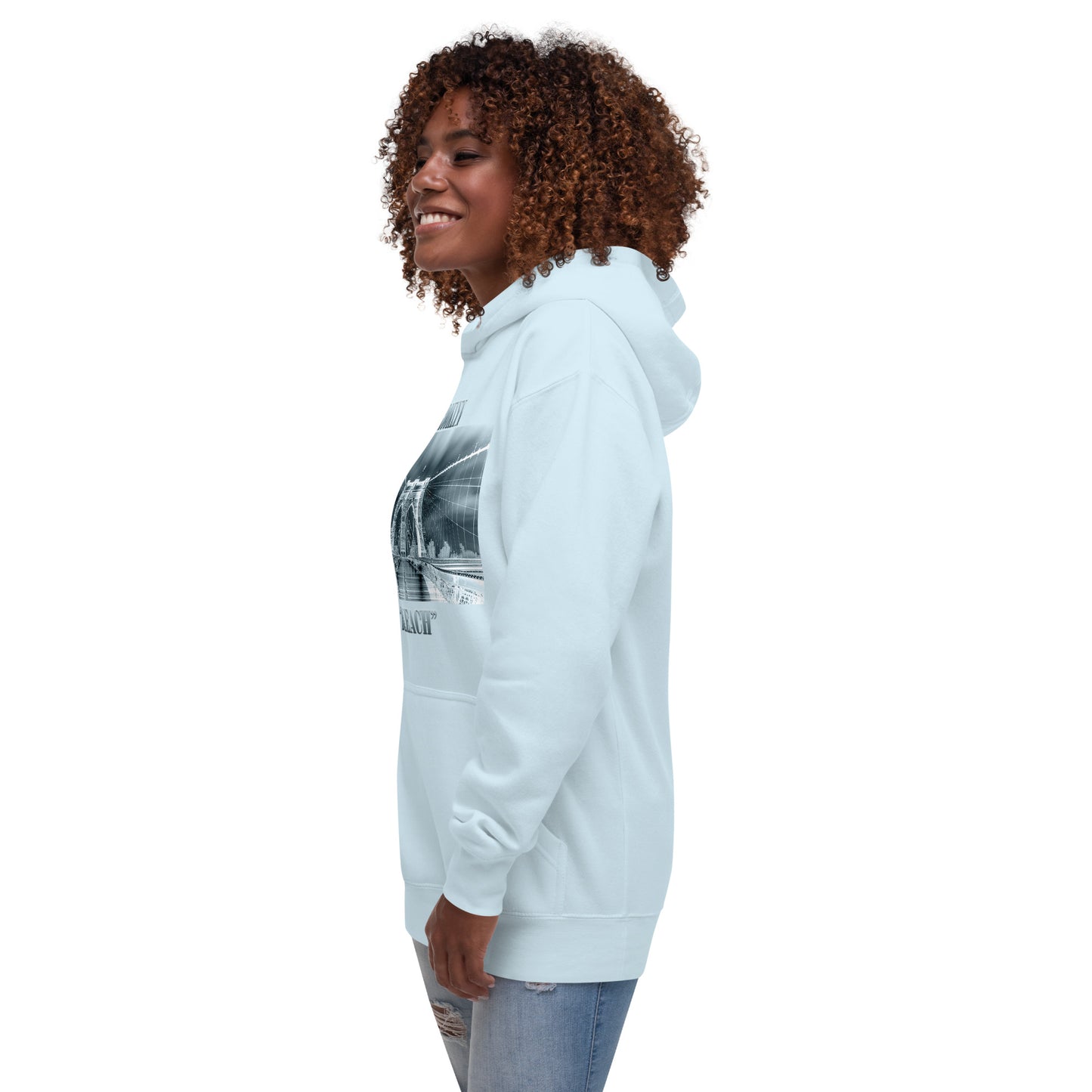 BK ROX - BROOKLYN BLEACH UNISEX HOODIE (COTTON CANDY BLUE)