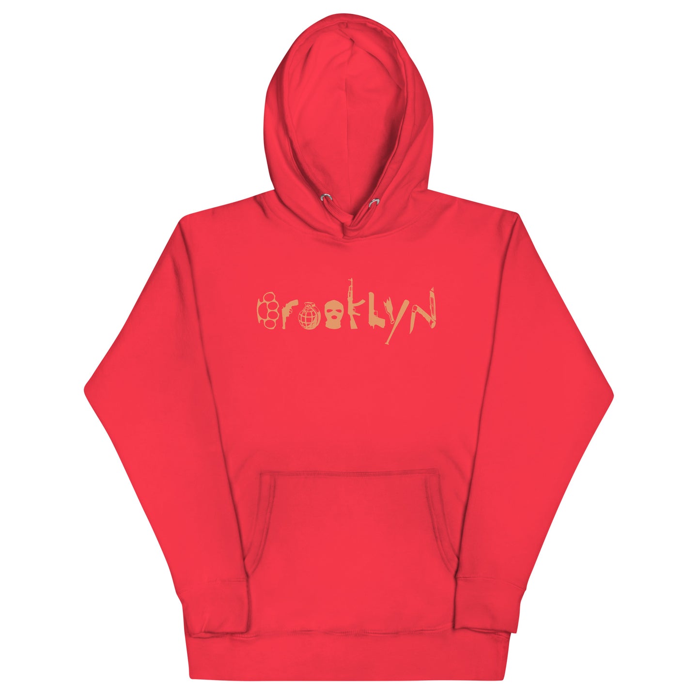 BROOKLYN ANARCHY UNISEX HOODIE (APRICOT CRUSH)