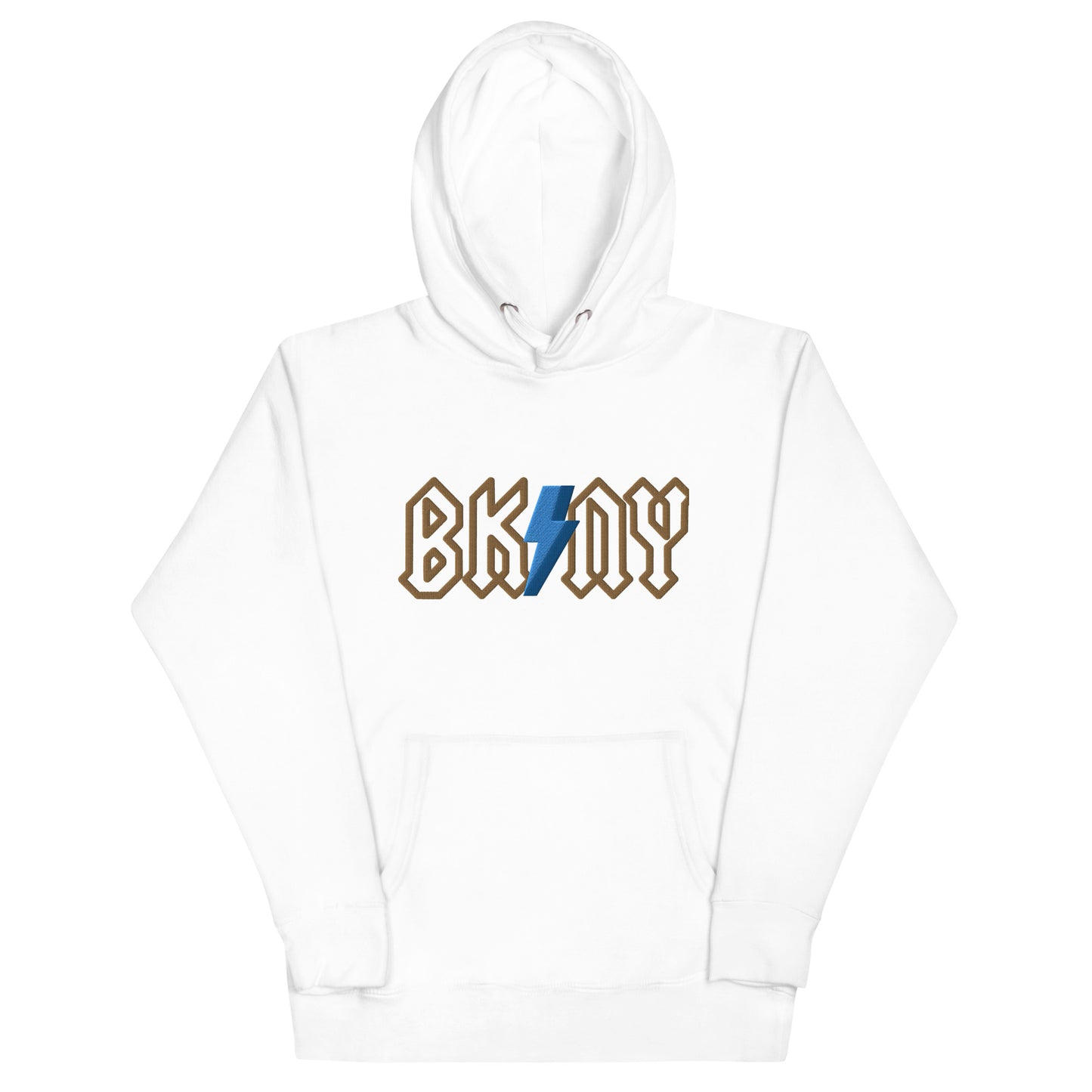 BK ROX - AC/DC STYLE BK/NY 3D BOLT (GOLD/BLUE) UNISEX HOODIE