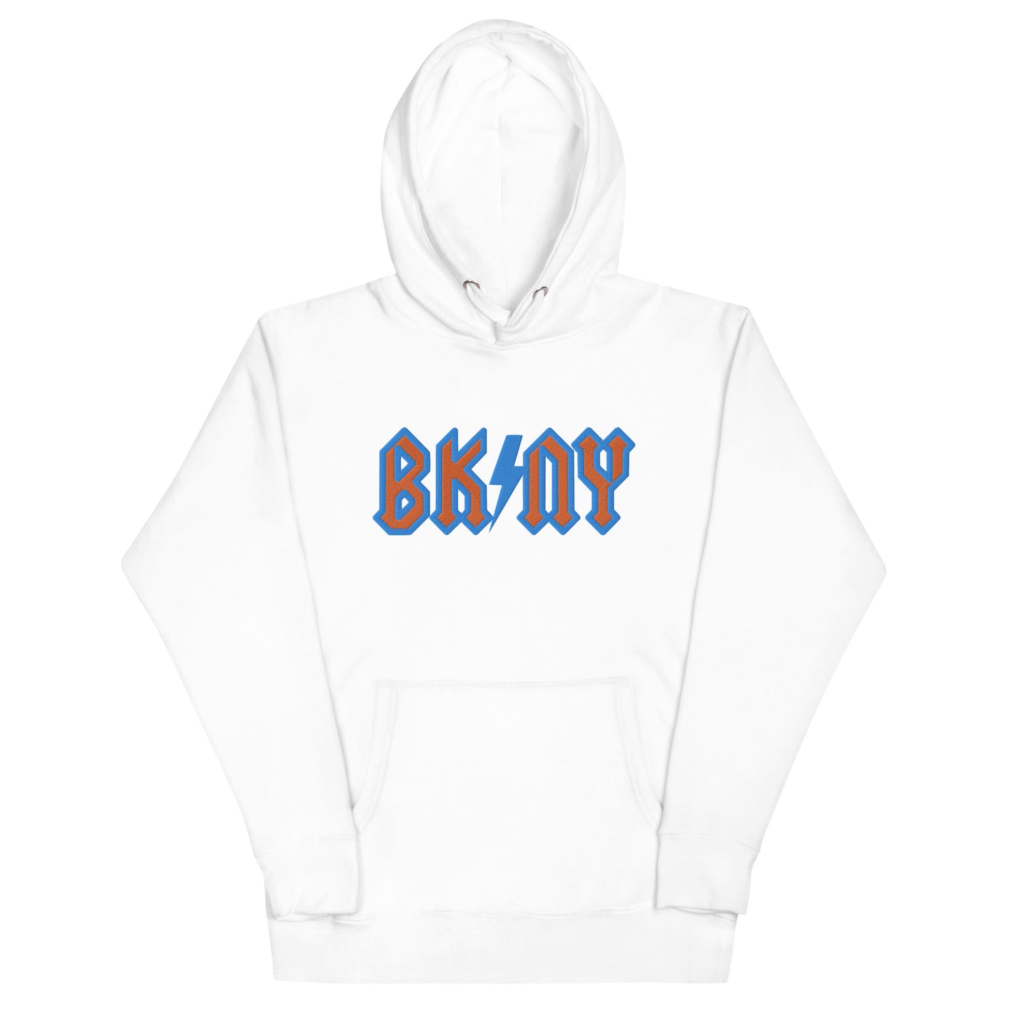 BK ROX - AC/DC STYLE BK/NY (ORANGE/BLUE) UNISEX HOODIE