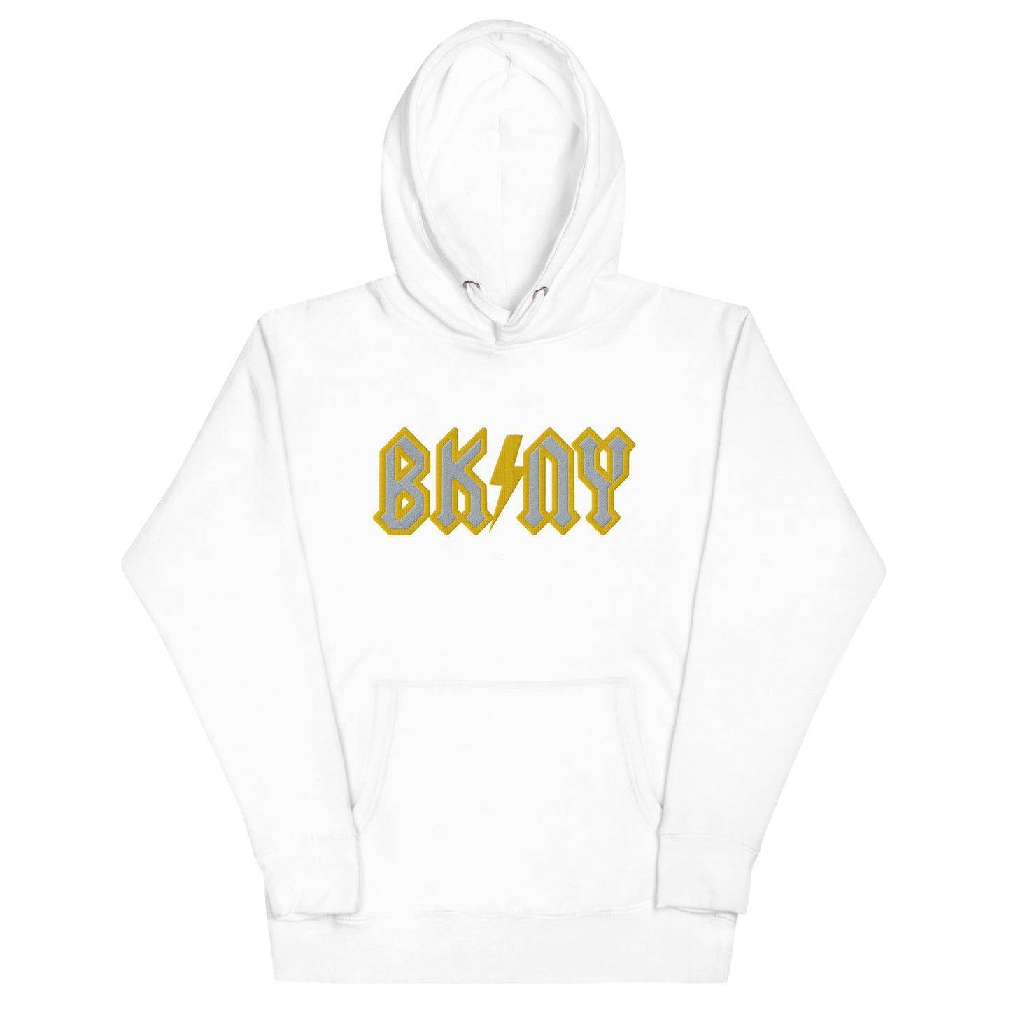 BK ROX - AC/DC STYLE BK/NY (YELLOW/GRAY) UNISEX HOODIE