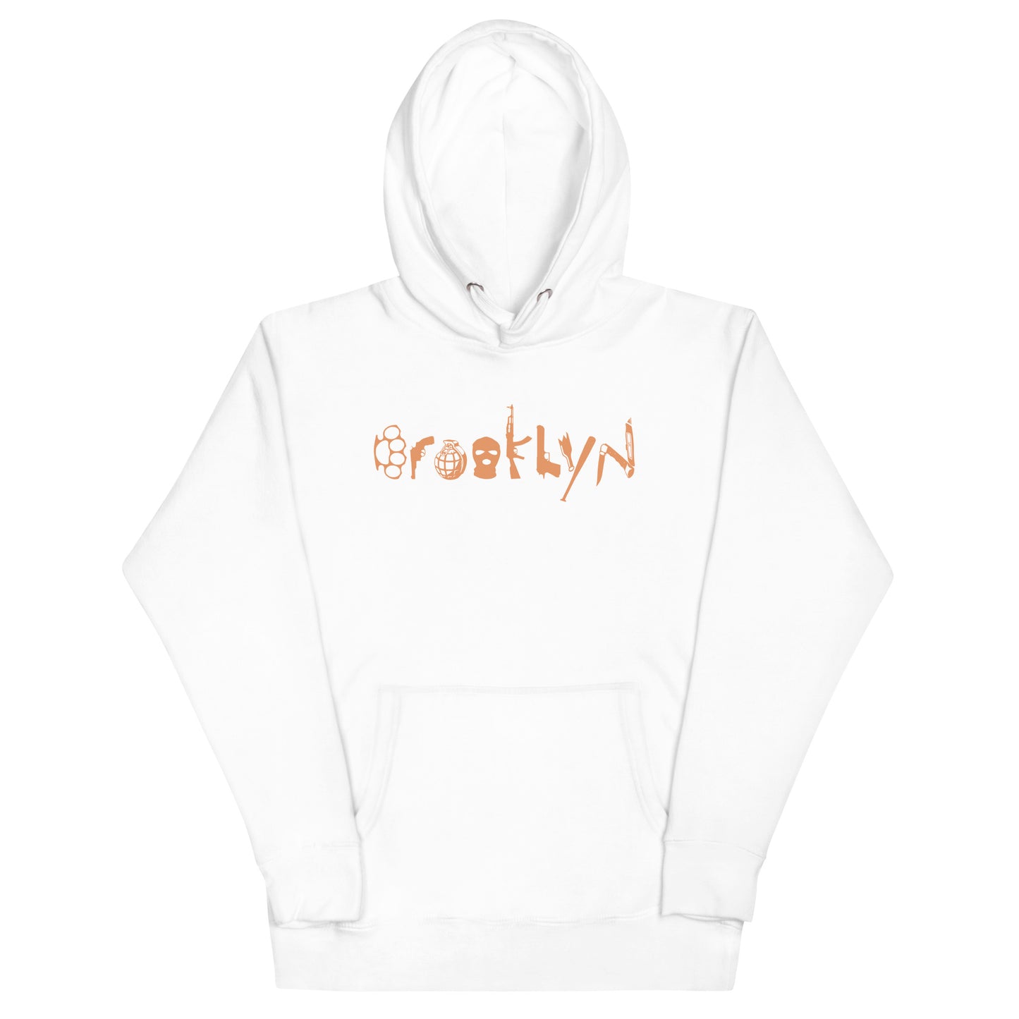 BROOKLYN ANARCHY UNISEX HOODIE (APRICOT CRUSH)