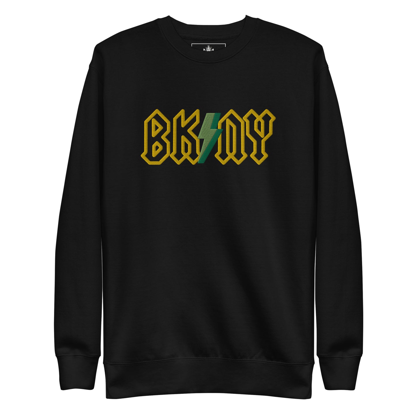 BK ROX - AC/DC STYLE BK/NY 3D BOLT (YELLOW/GREEN) UNISEX SWEATSHIRT