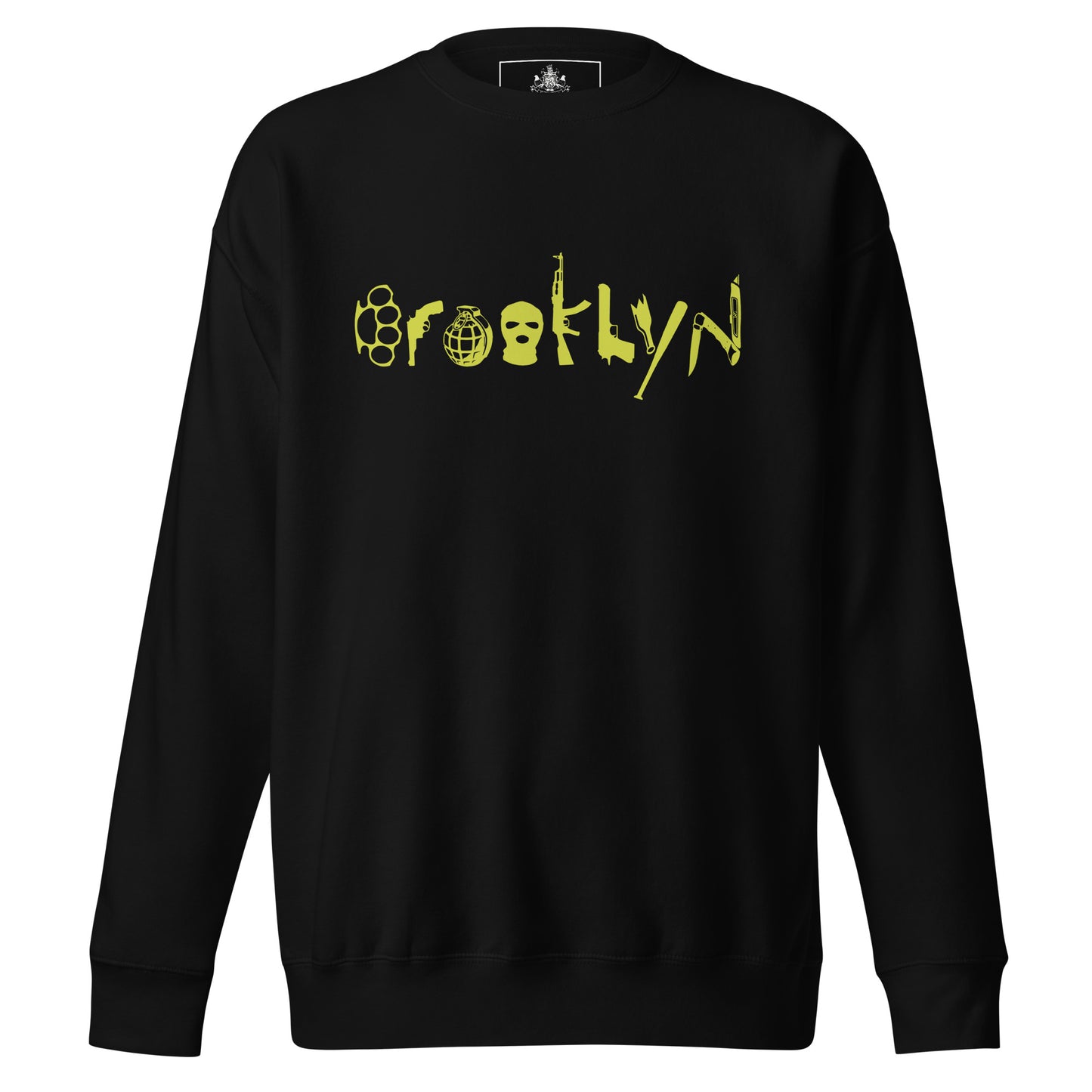 BROOKLYN ANARCHY UNISEX SWEATSHIRT (CYBER LIME)