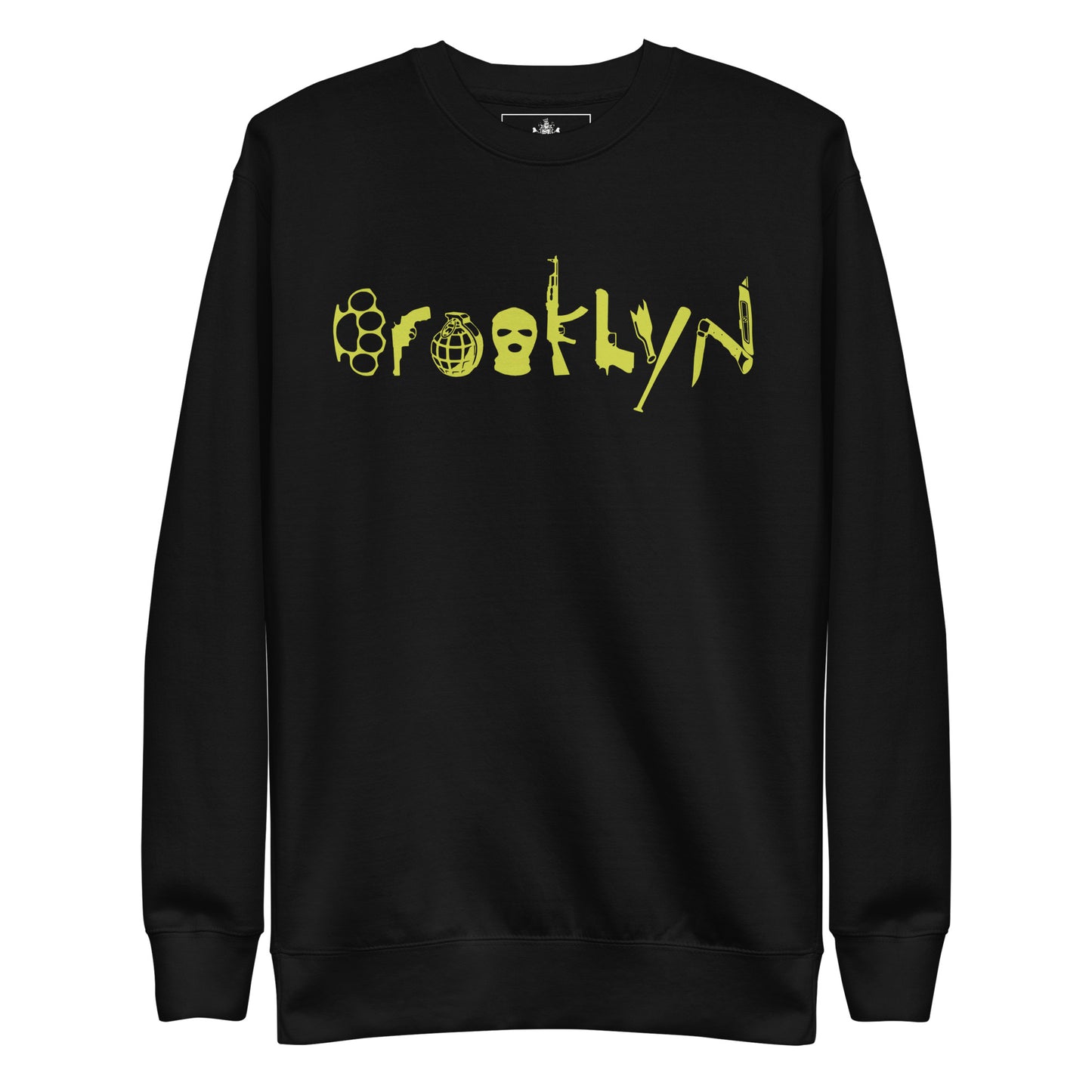 BROOKLYN ANARCHY UNISEX SWEATSHIRT (CYBER LIME)