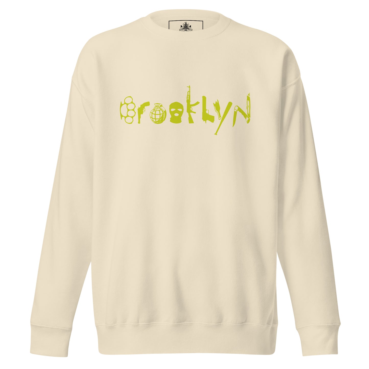 BROOKLYN ANARCHY UNISEX SWEATSHIRT (CYBER LIME)