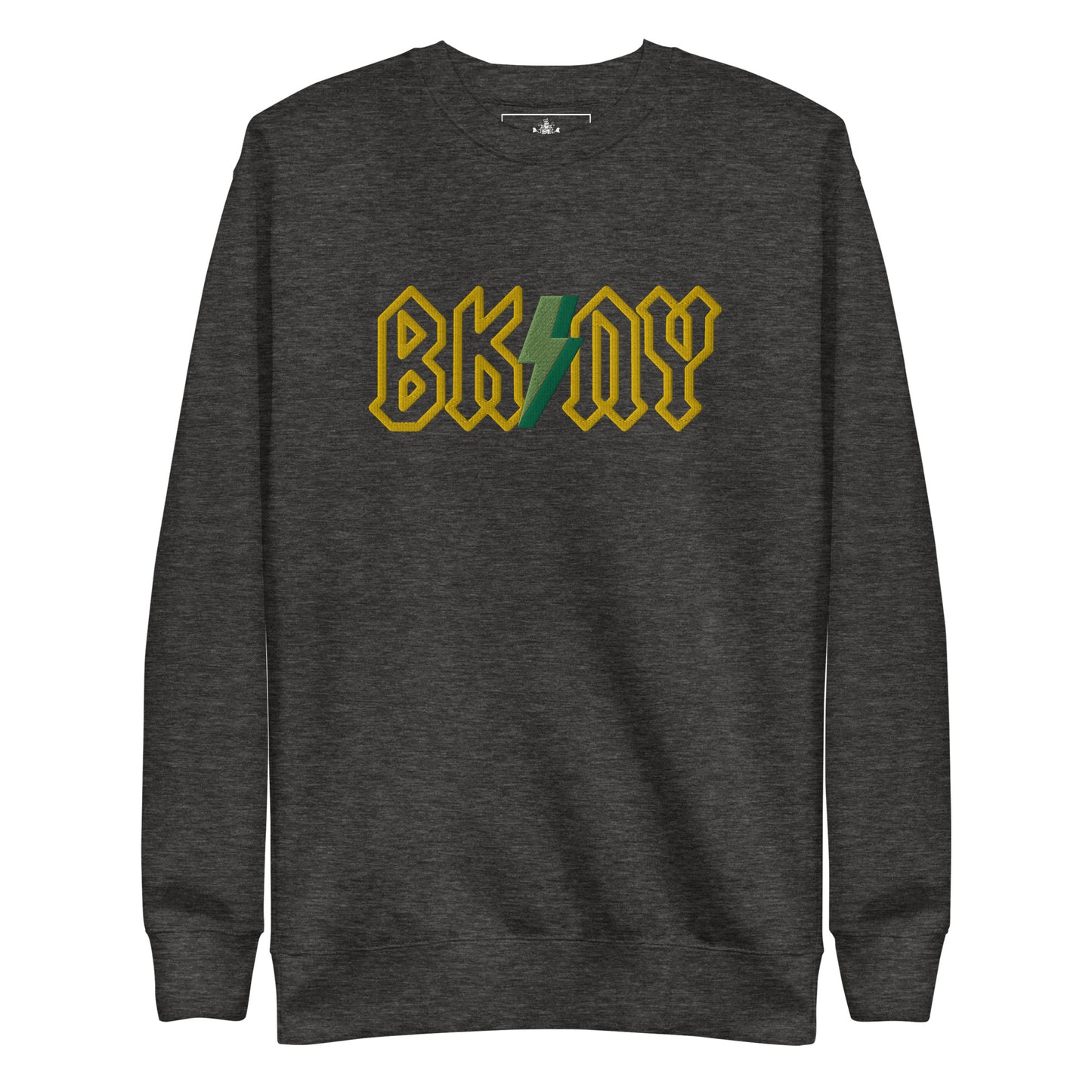 BK ROX - AC/DC STYLE BK/NY 3D BOLT (YELLOW/GREEN) UNISEX SWEATSHIRT