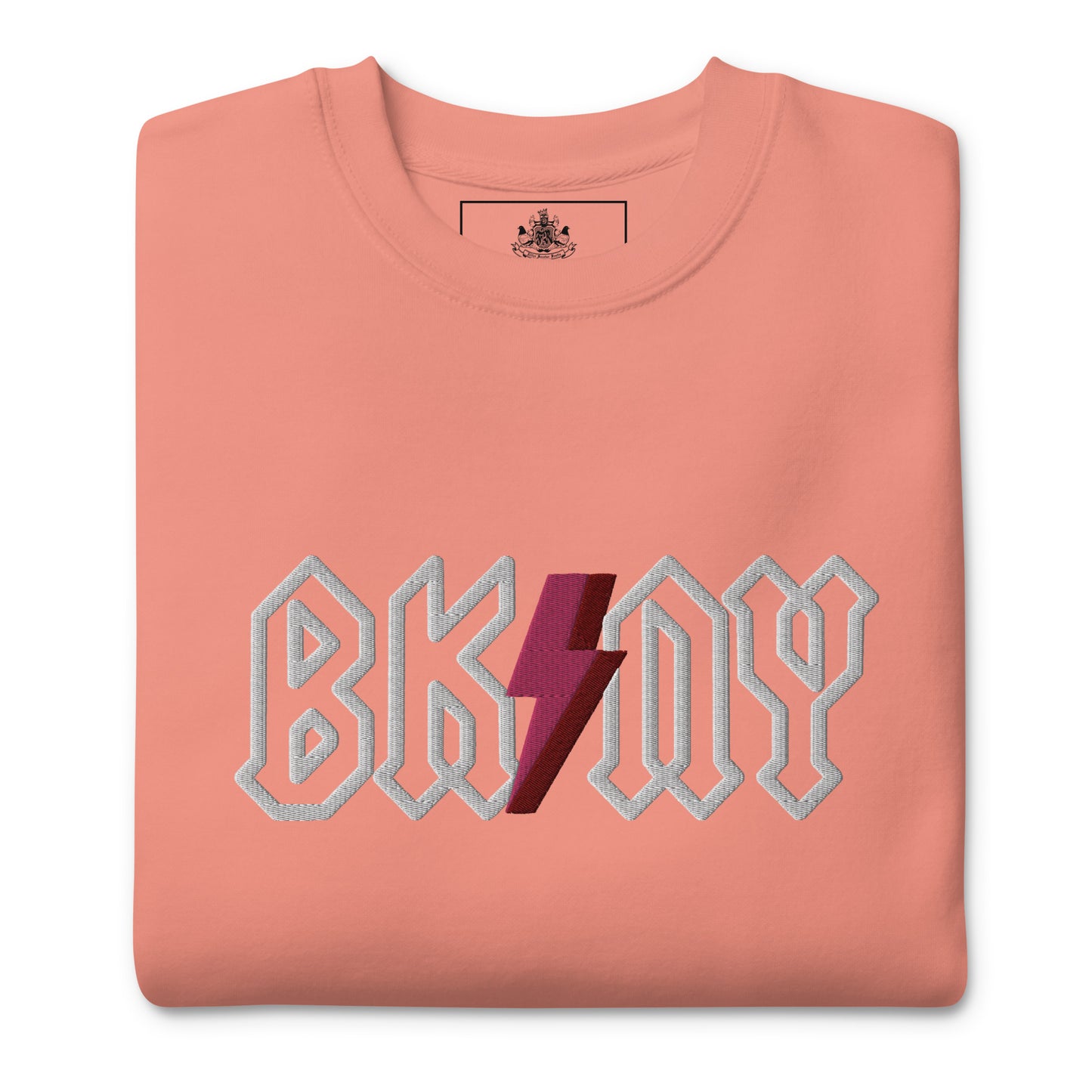 BK ROX - AC/DC STYLE BK/NY 3D BOLT (WHITE/MAGENTA) UNISEX SWEATSHIRT