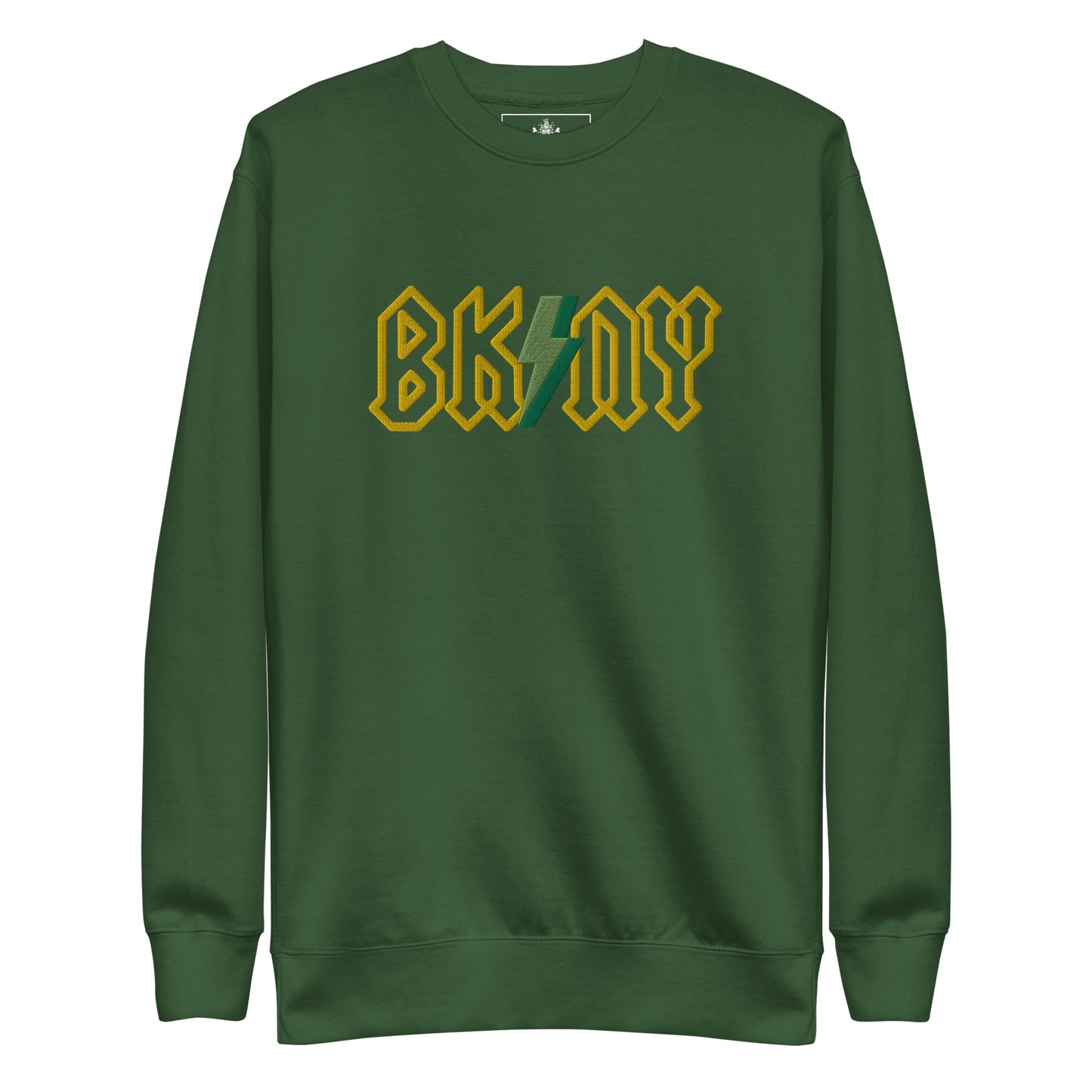 BK ROX - AC/DC STYLE BK/NY 3D BOLT (YELLOW/GREEN) UNISEX SWEATSHIRT