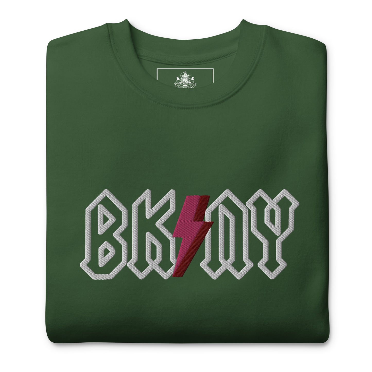 BK ROX - AC/DC STYLE BK/NY 3D BOLT (WHITE/MAGENTA) UNISEX SWEATSHIRT