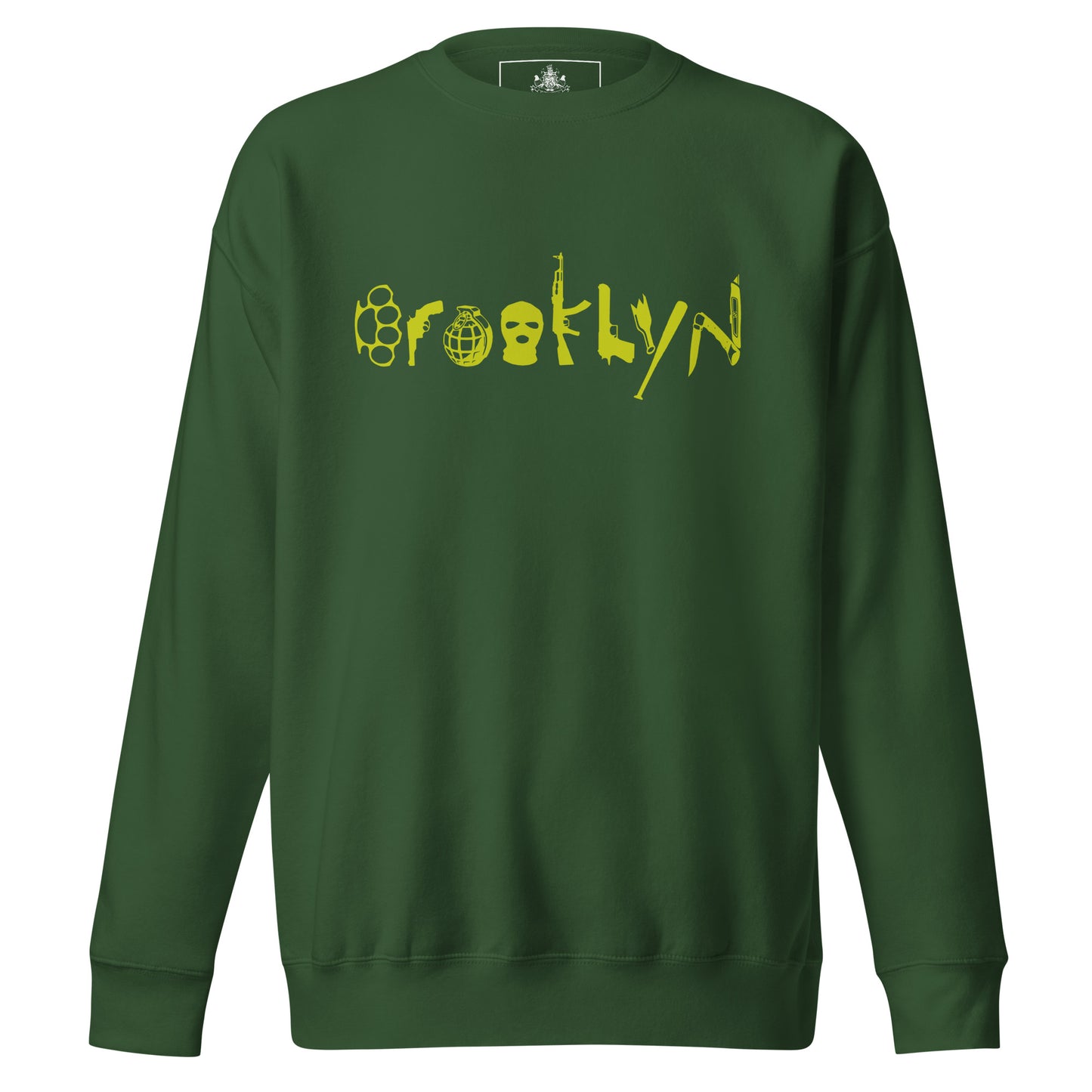 BROOKLYN ANARCHY UNISEX SWEATSHIRT (CYBER LIME)