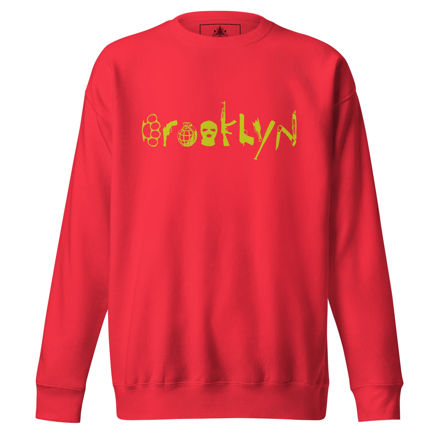 BROOKLYN ANARCHY UNISEX SWEATSHIRT (CYBER LIME)