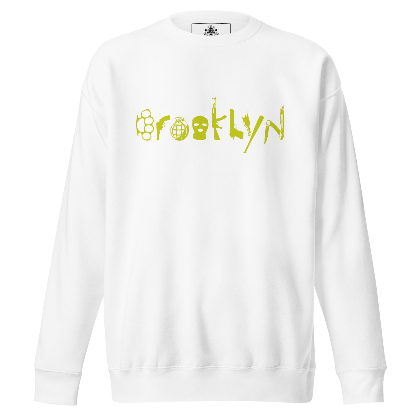 BROOKLYN ANARCHY UNISEX SWEATSHIRT (CYBER LIME)