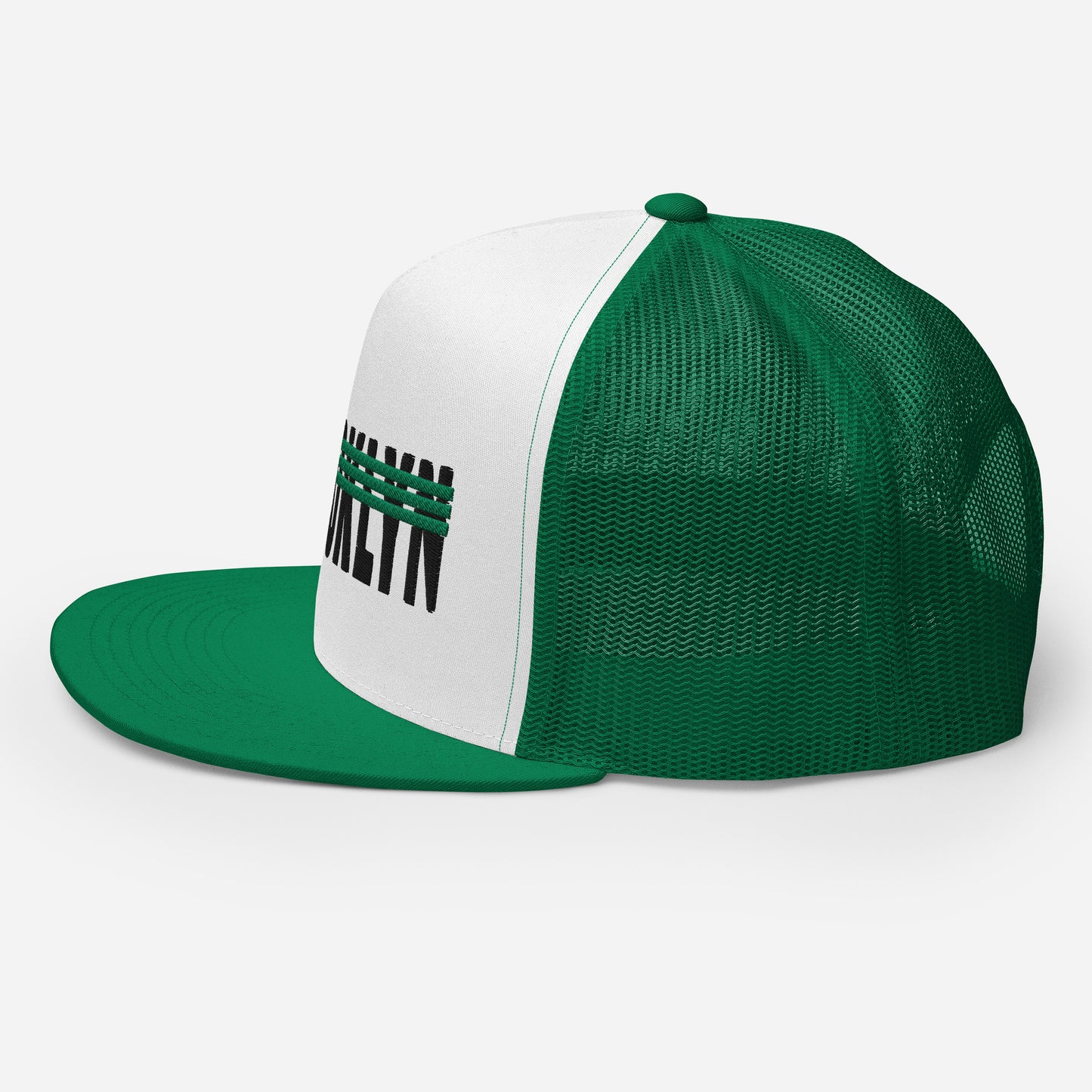 BROOKLYN 3 STRIPE MESH SNAPBACK (GREEN)