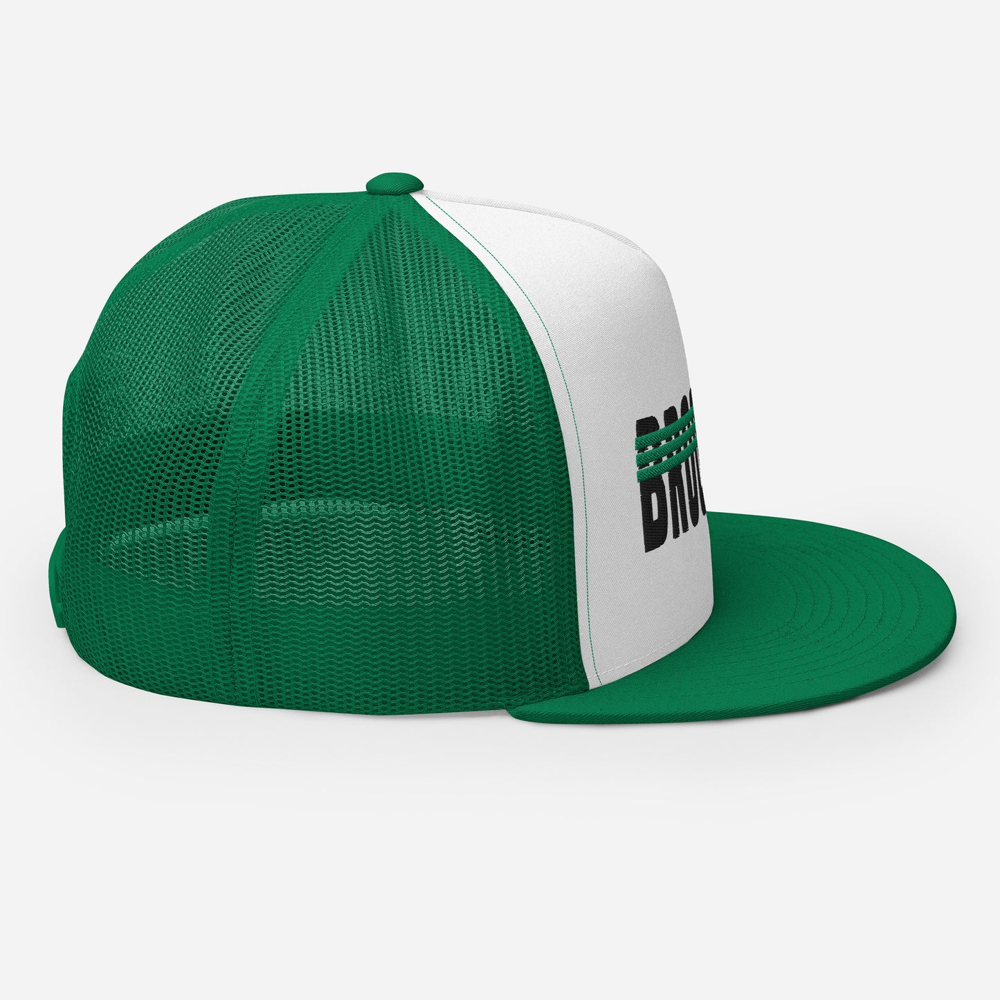 BROOKLYN 3 STRIPE MESH SNAPBACK (GREEN)