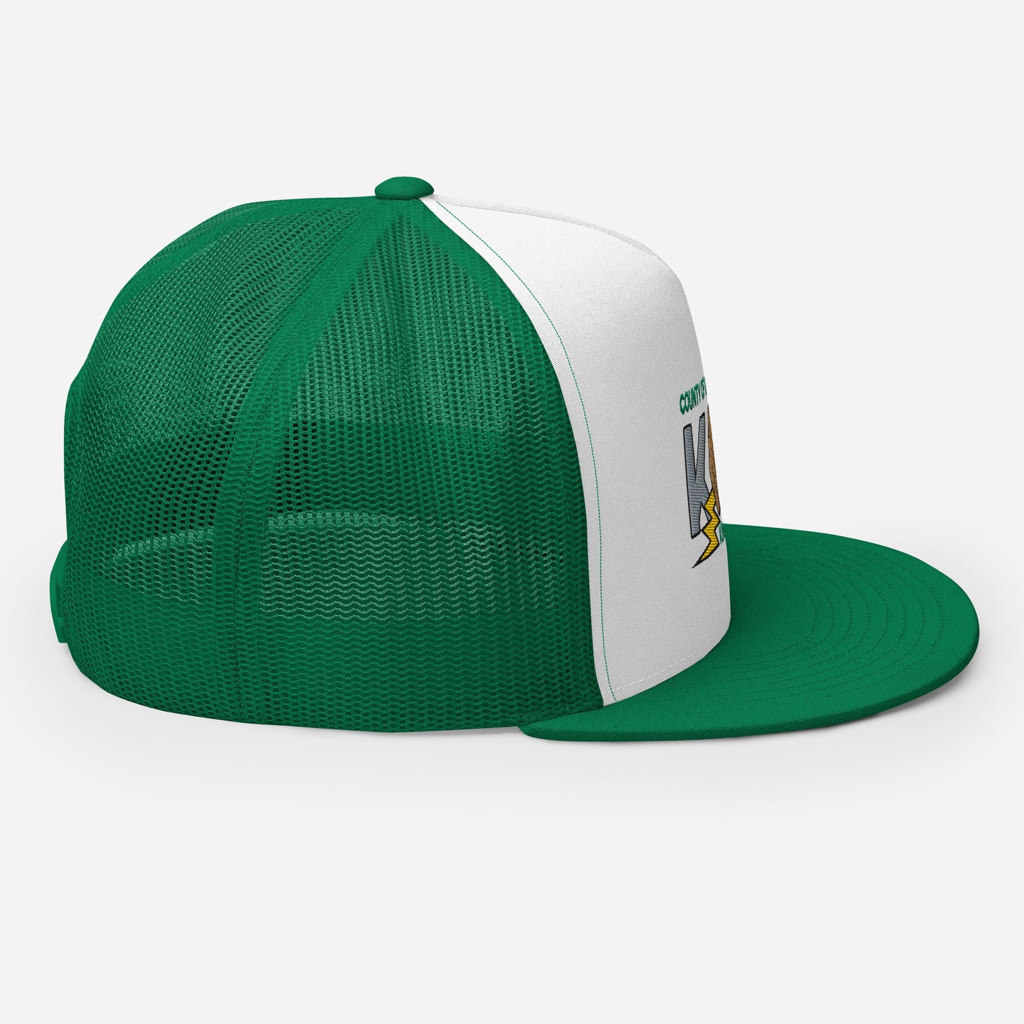 KINGDOM OF GODS - KOG HANDS OF GODS MESH SNAPBACK (Silver&Green Stitch)