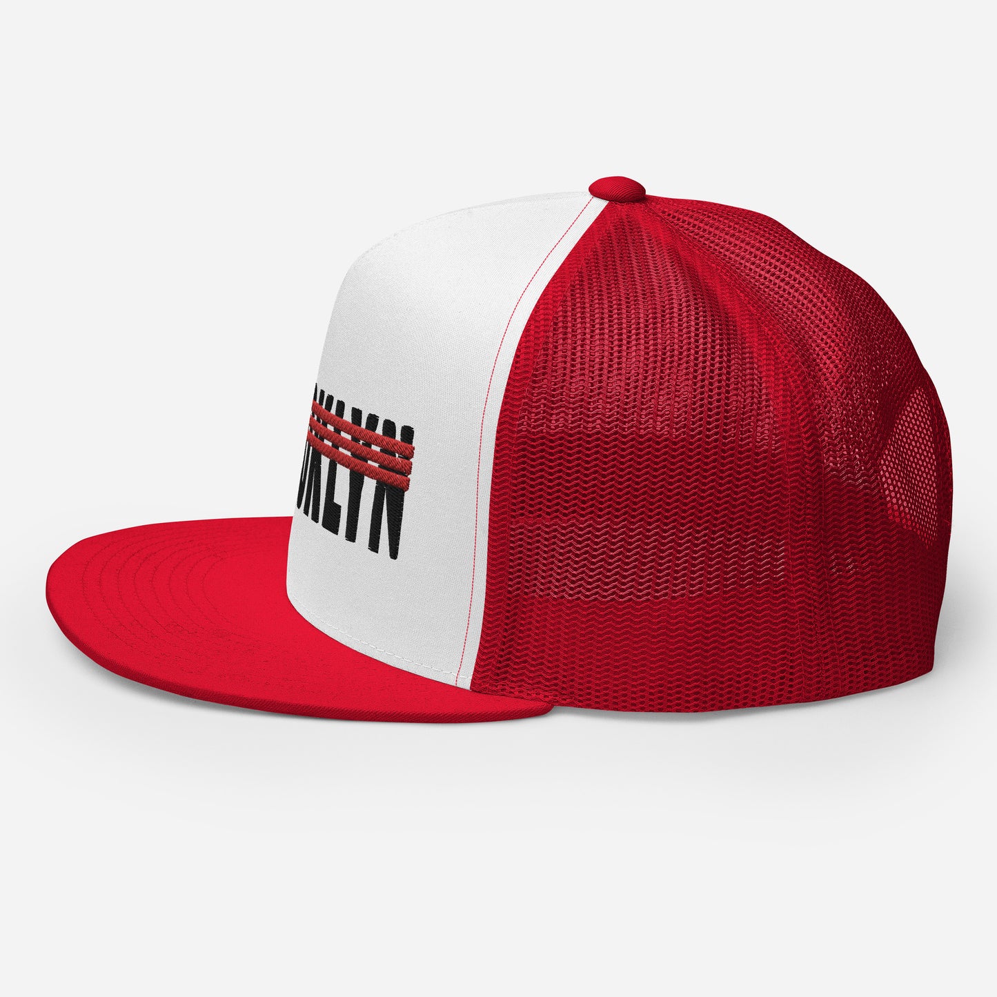 BROOKLYN 3 STRIPE MESH SNAPBACK (RED)