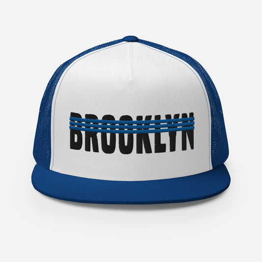 BROOKLYN 3 STRIPE MESH SNAPBACK (BLUE)