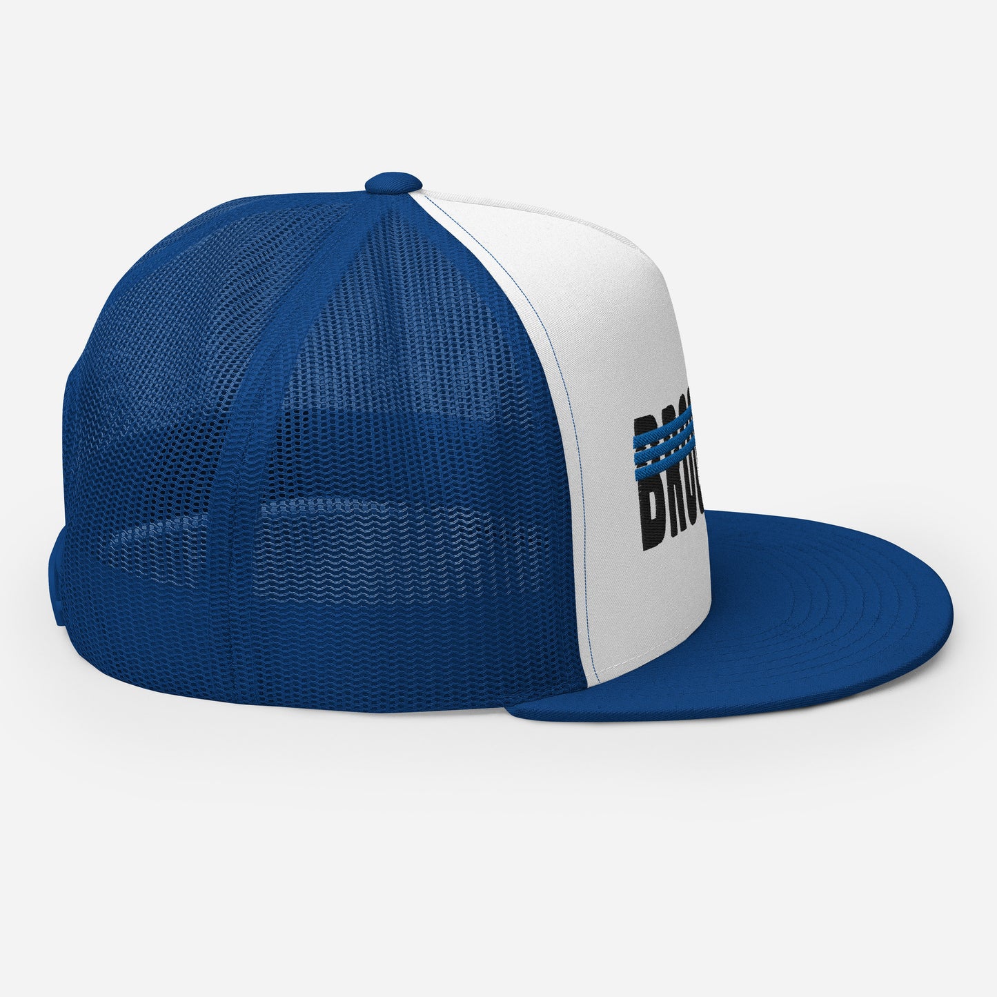 BROOKLYN 3 STRIPE MESH SNAPBACK (BLUE)