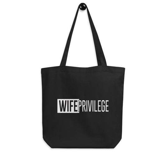 WIFE PRIVILEGE ECO TOTE BAG (WHITE)