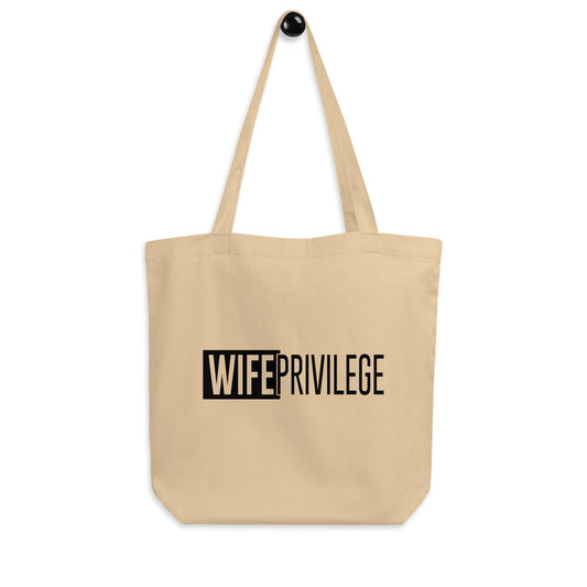 WIFE PRIVILEGE ECO TOTE BAG (BLACK)