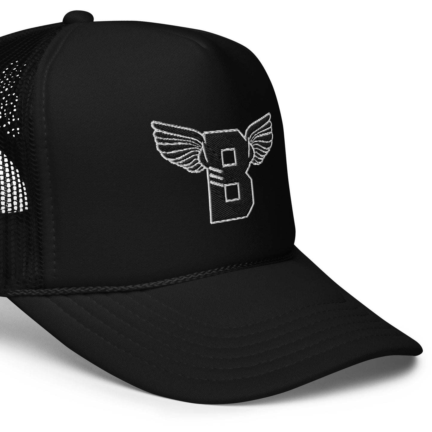 "B" IS FOR BROOKLYN - B-WING FOAM TRUCKER HAT (BLACK STITCH)