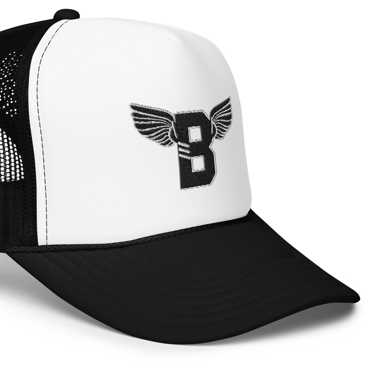 "B" IS FOR BROOKLYN - B-WING FOAM TRUCKER HAT (BLACK STITCH)