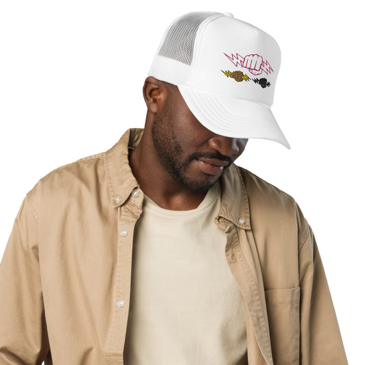 KINGDOM OF GODS - HANDS OF GODS FOAM TRUCKER HAT (WHITE)