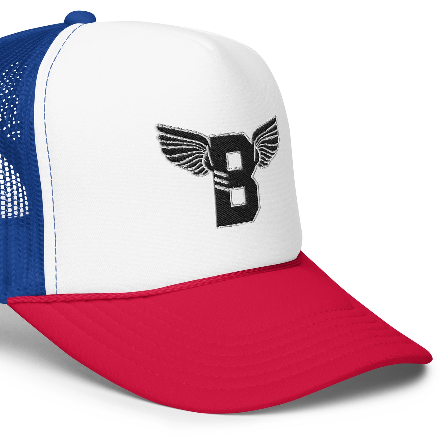 "B" IS FOR BROOKLYN - B-WING FOAM TRUCKER HAT (BLACK STITCH)