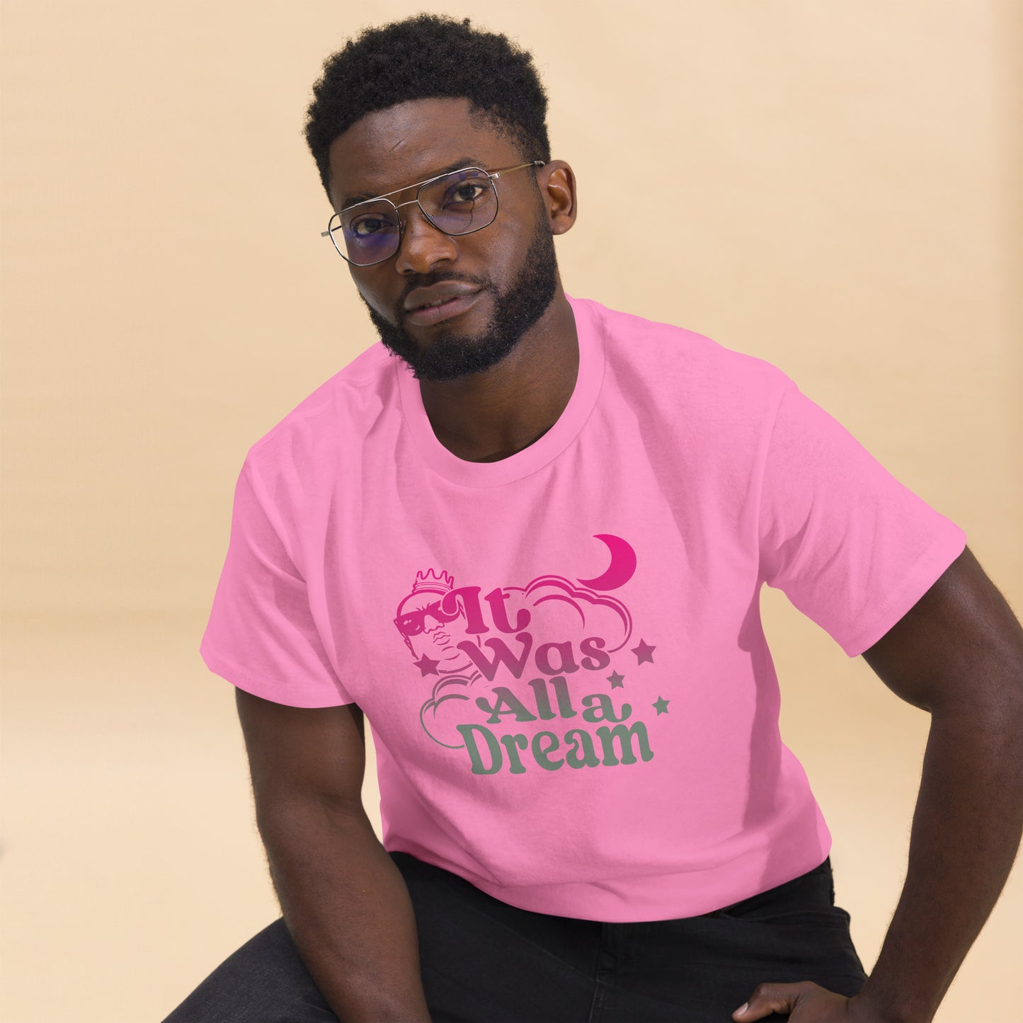 IT WAS ALL A DREAM! (PINK/GREEN GRADIENT) CLASSIC TEE