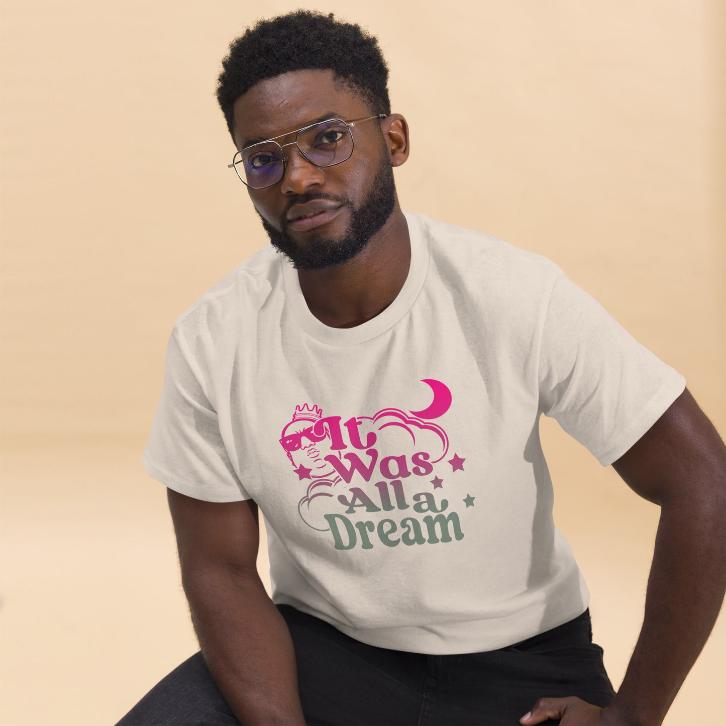 IT WAS ALL A DREAM! (PINK/GREEN GRADIENT) CLASSIC TEE