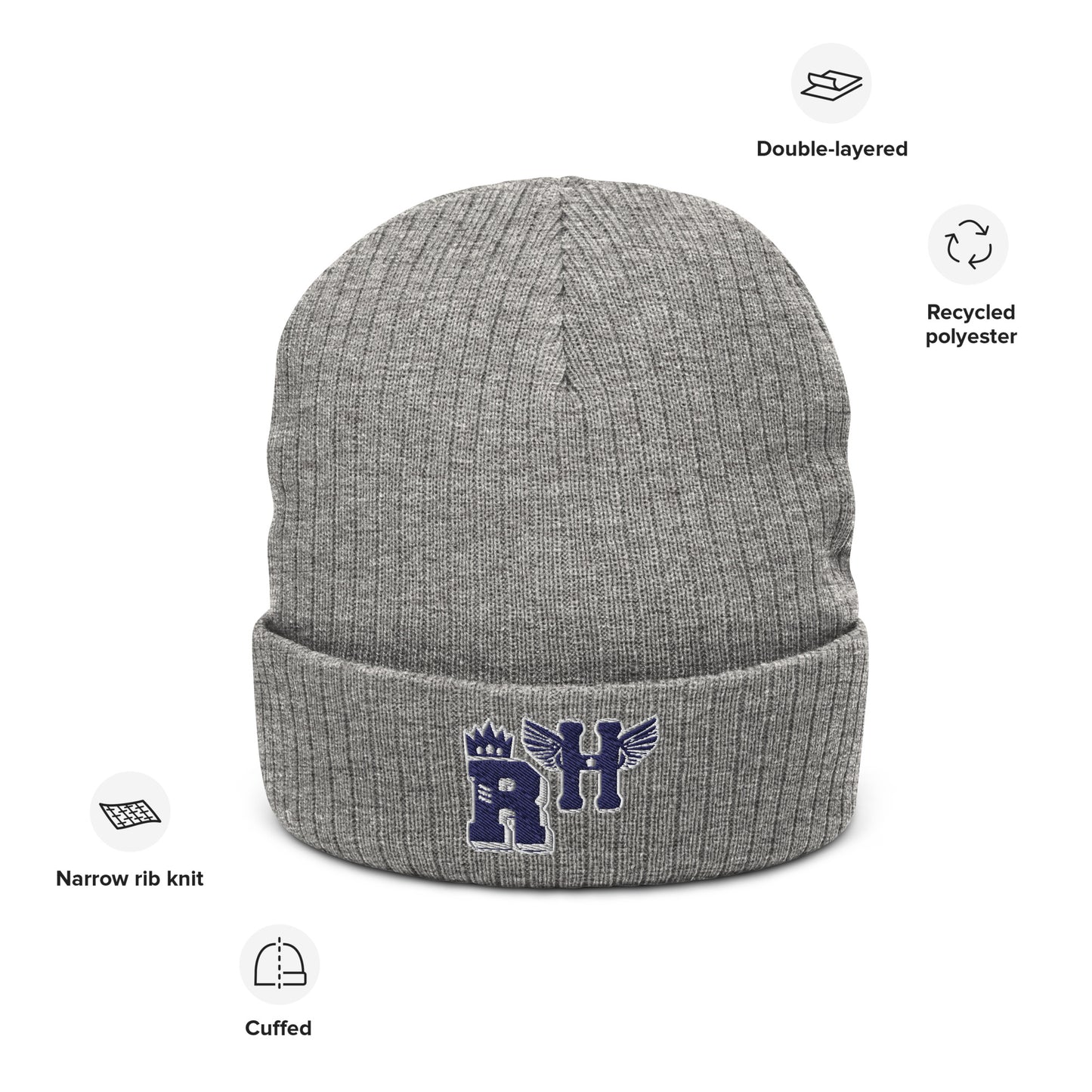 ROYALE HEIRS VARSITY RIBBED KNIT BEANIE