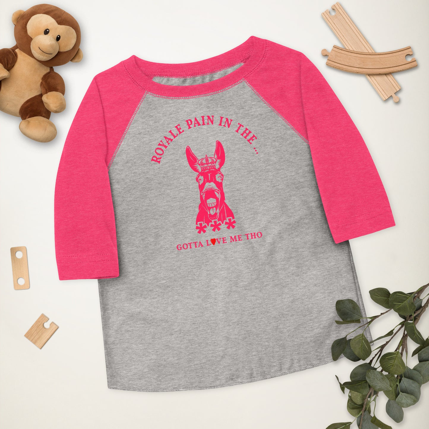 ROYALE PAIN IN THE *** RAGLAN - VINTAGE PINK (TODDLER)