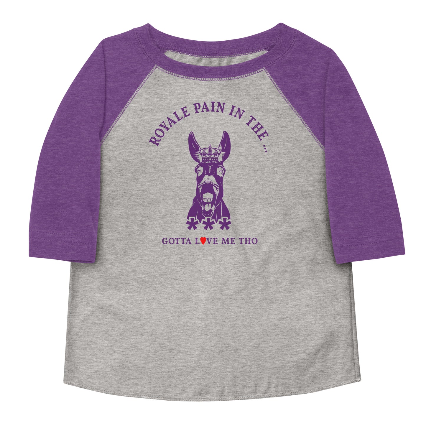 ROYALE PAIN IN THE *** RAGLAN - VINTAGE PURPLE (TODDLER)