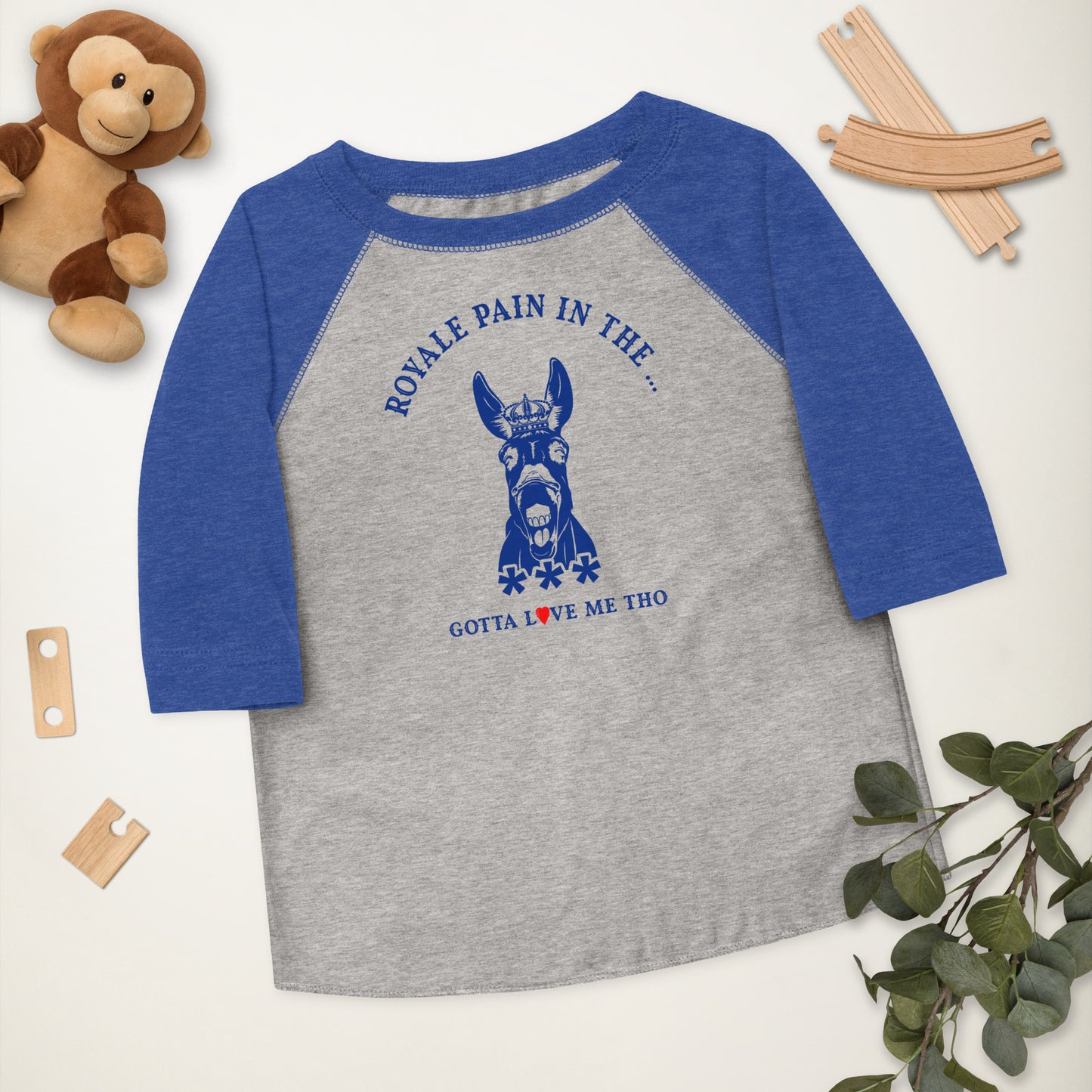 ROYALE PAIN IN THE *** RAGLAN - VINTAGE NAVY (TODDLER)