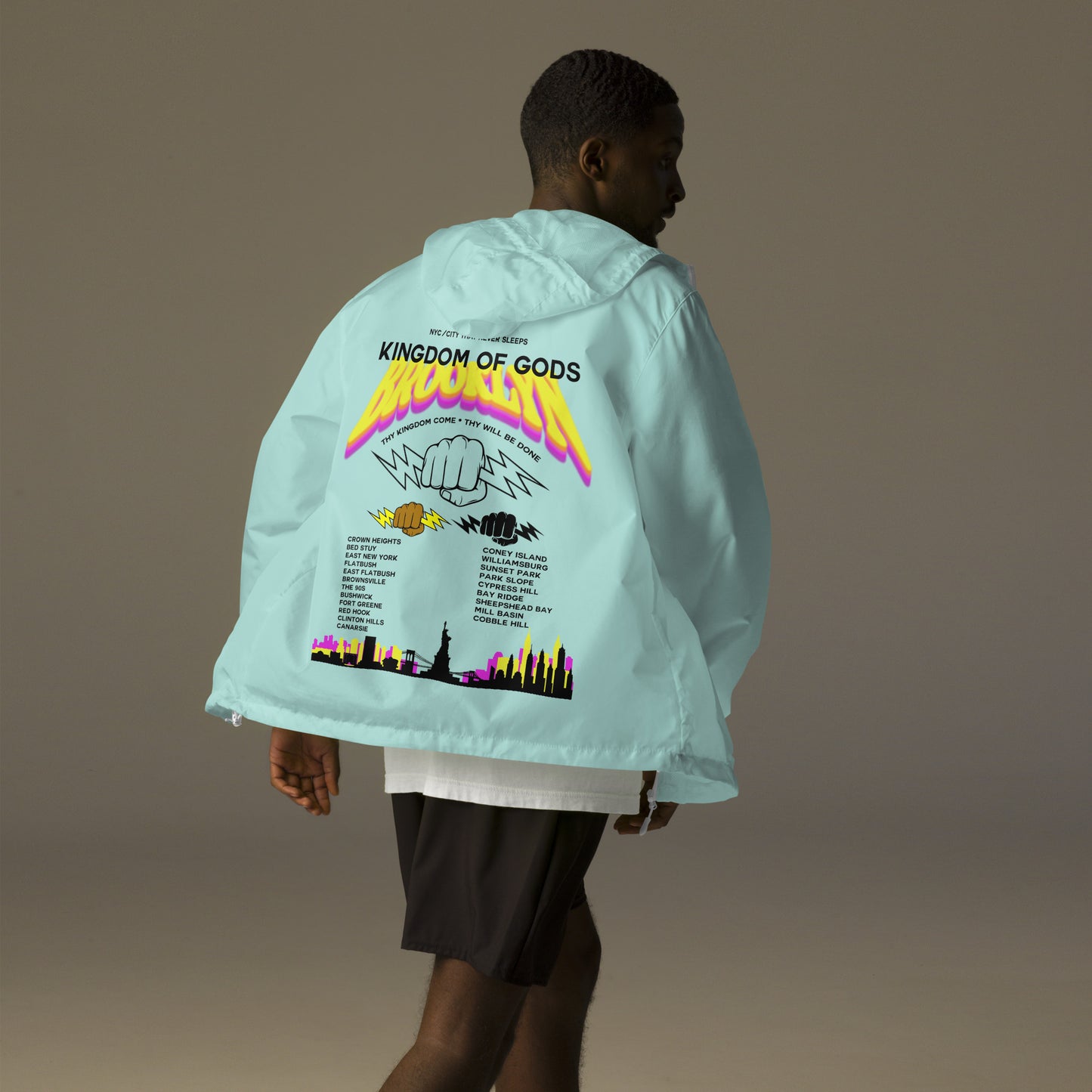 KINGDOM OF GODS UNISEX WINDBREAKER - THE 718 TOUR(B)