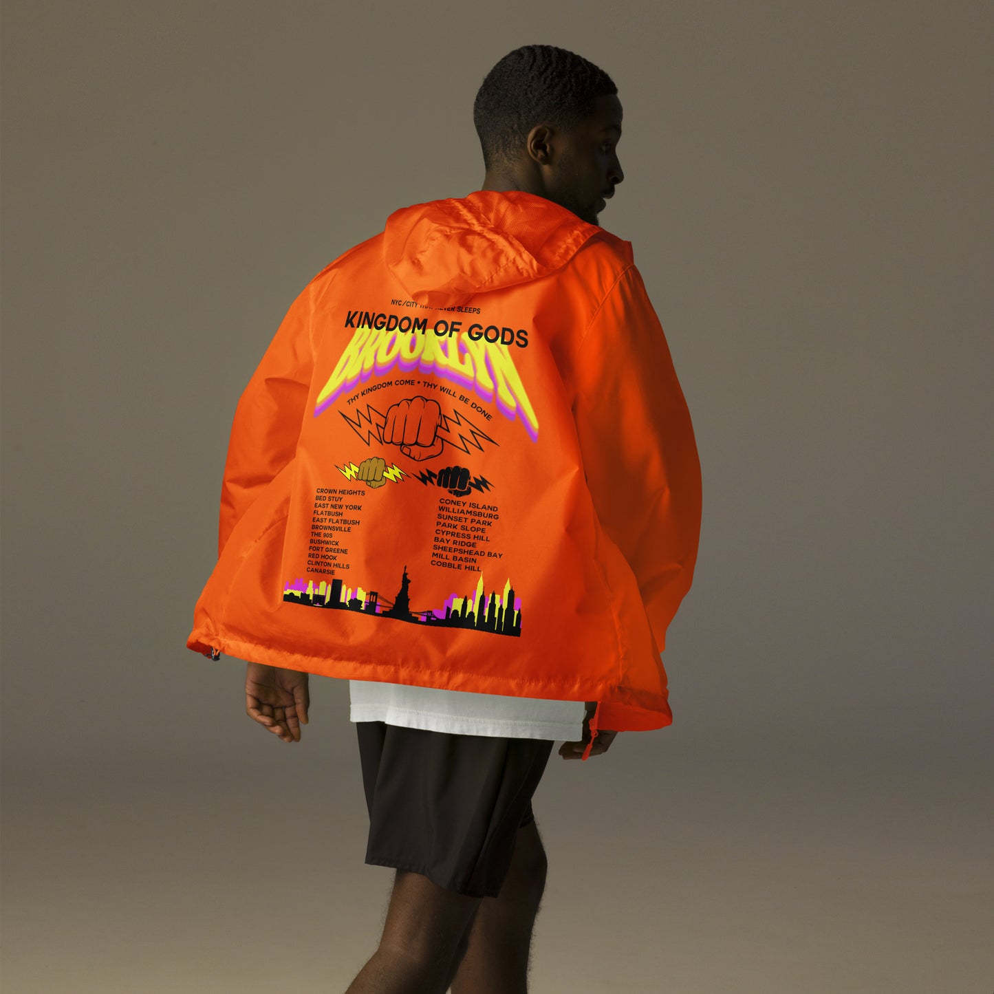 KINGDOM OF GODS UNISEX WINDBREAKER - THE 718 TOUR(B)