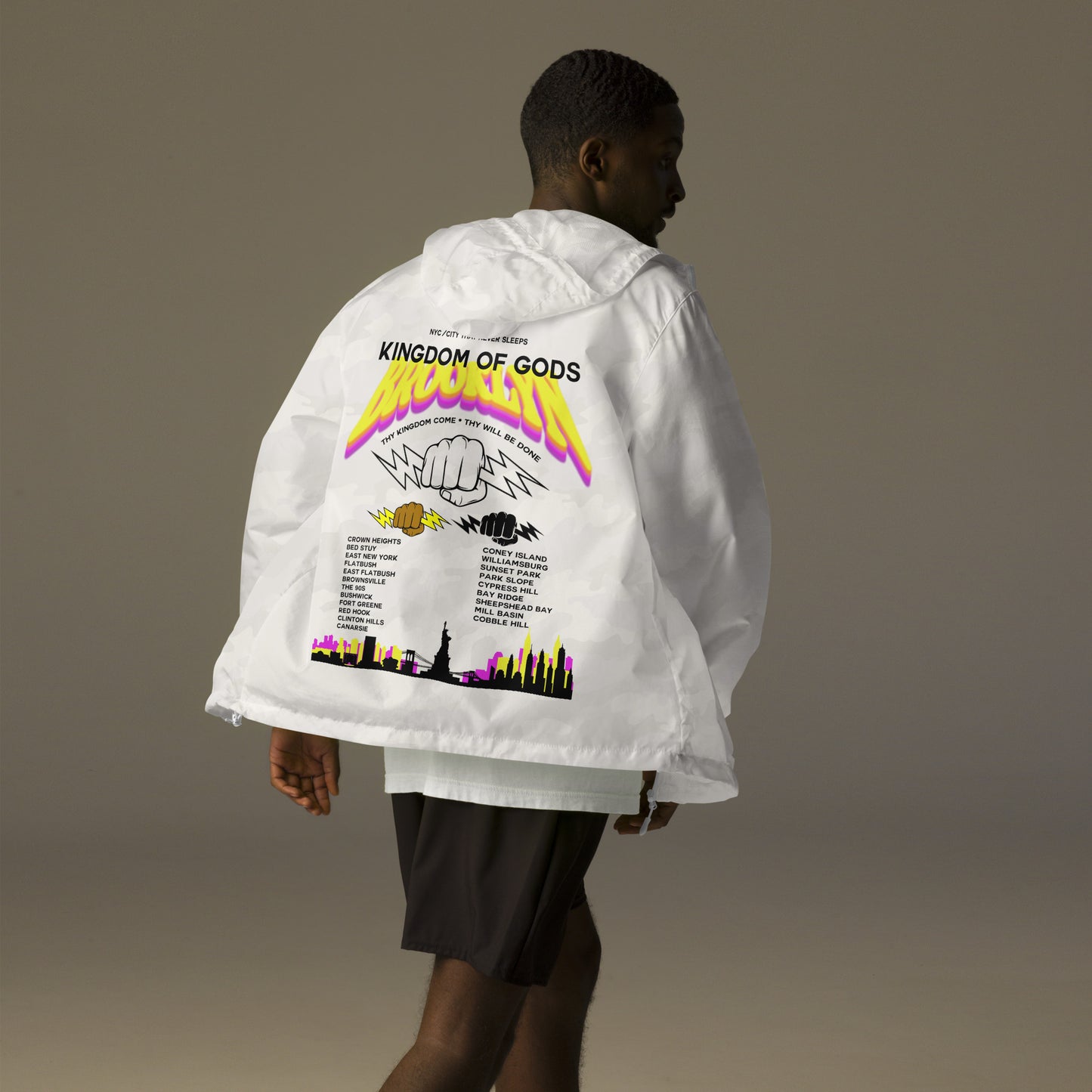 KINGDOM OF GODS UNISEX WINDBREAKER - THE 718 TOUR(B)