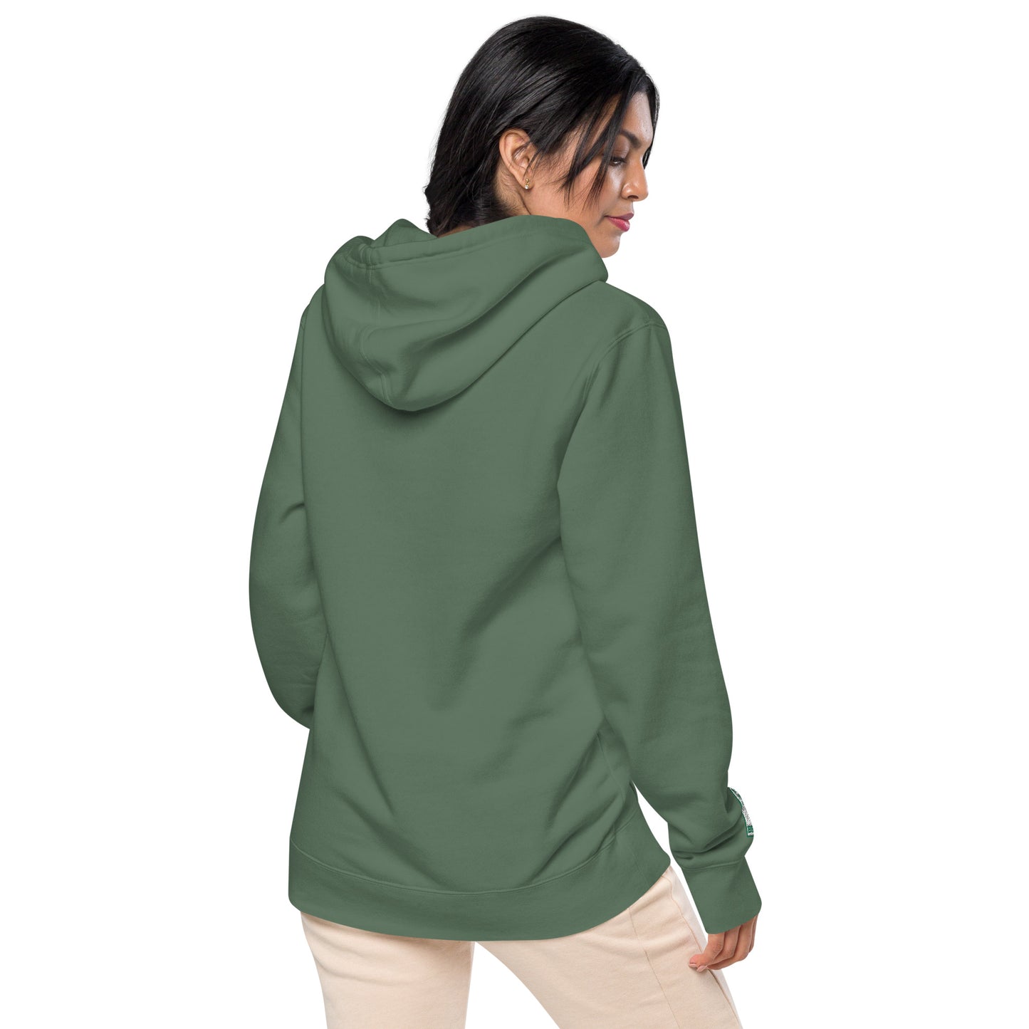 "B" IS FOR BROOKLYN - B-WING UNISEX HOODIE (KELLY GREEN STITCH)