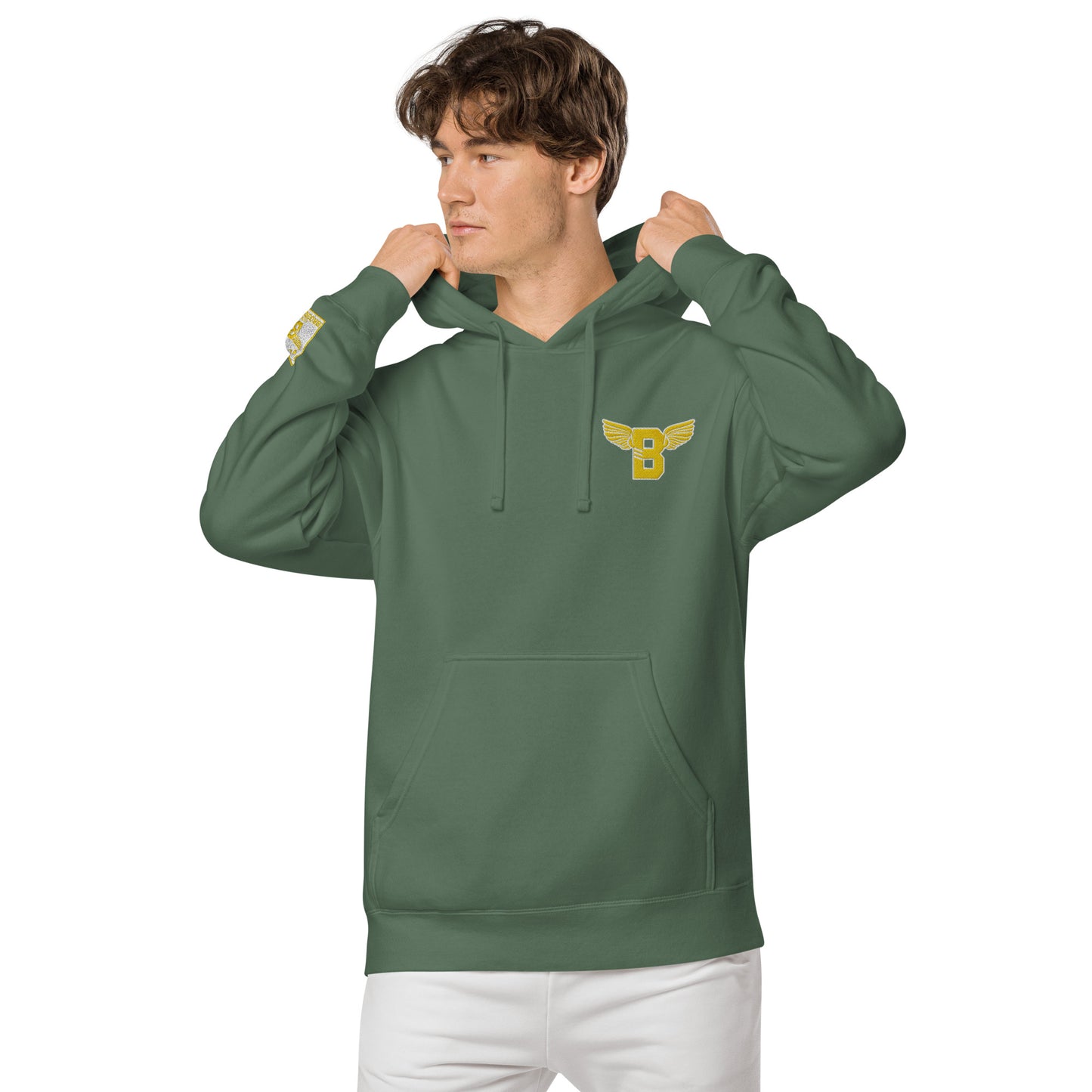 "B" IS FOR BROOKLYN - B-WING UNISEX HOODIE (GOLD STITCH)