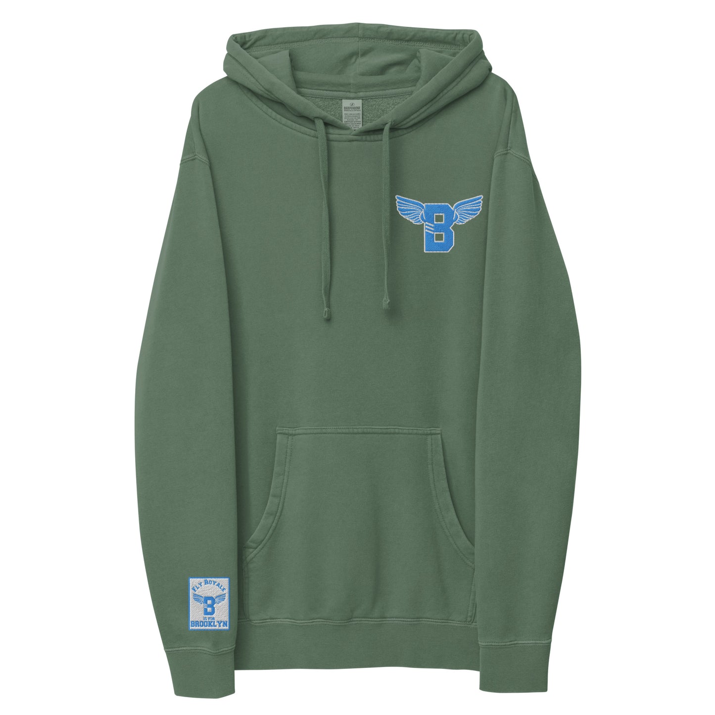 "B" IS FOR BROOKLYN - B-WING UNISEX HOODIE (VIVID BLUE STITCH)