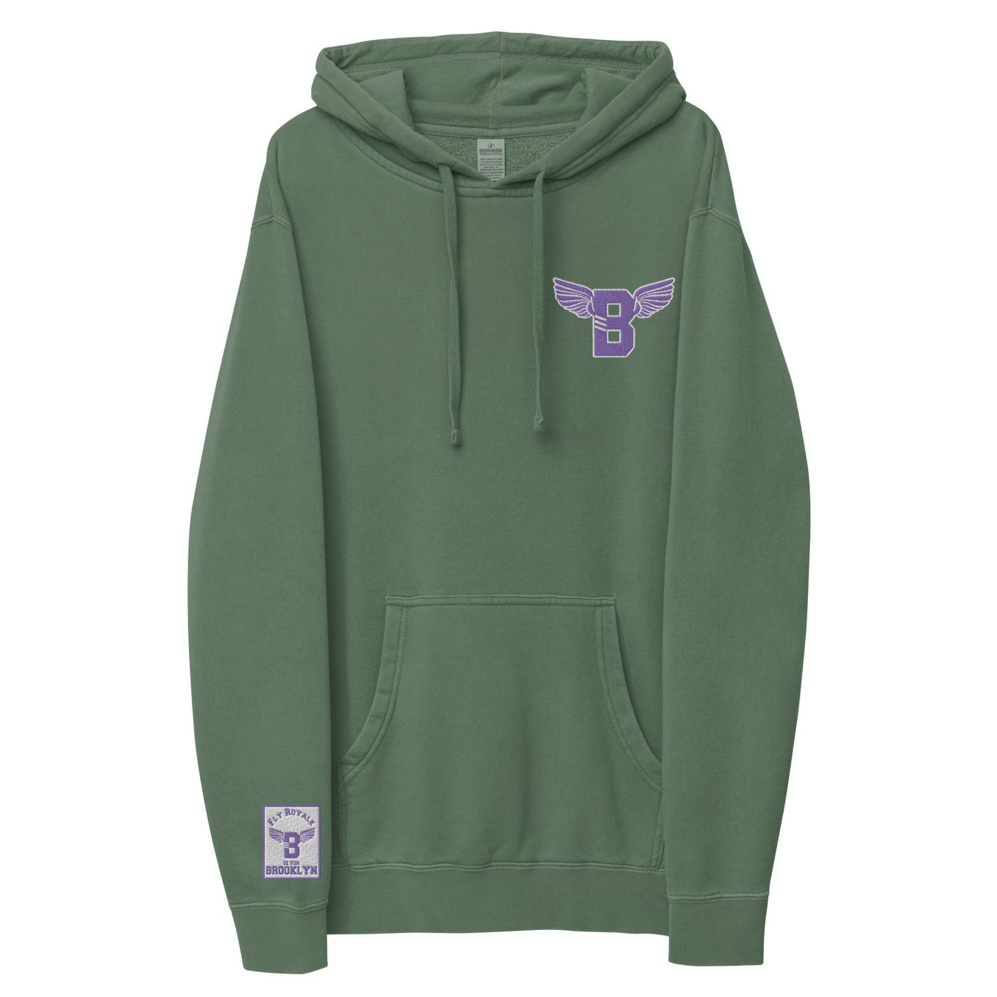 "B" IS FOR BROOKLYN - B-WING UNISEX HOODIE (PURPLE STITCH)