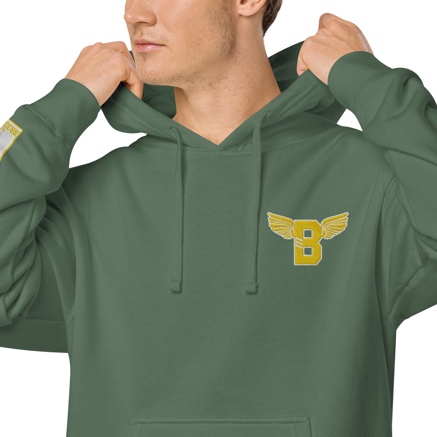 "B" IS FOR BROOKLYN - B-WING UNISEX HOODIE (GOLD STITCH)