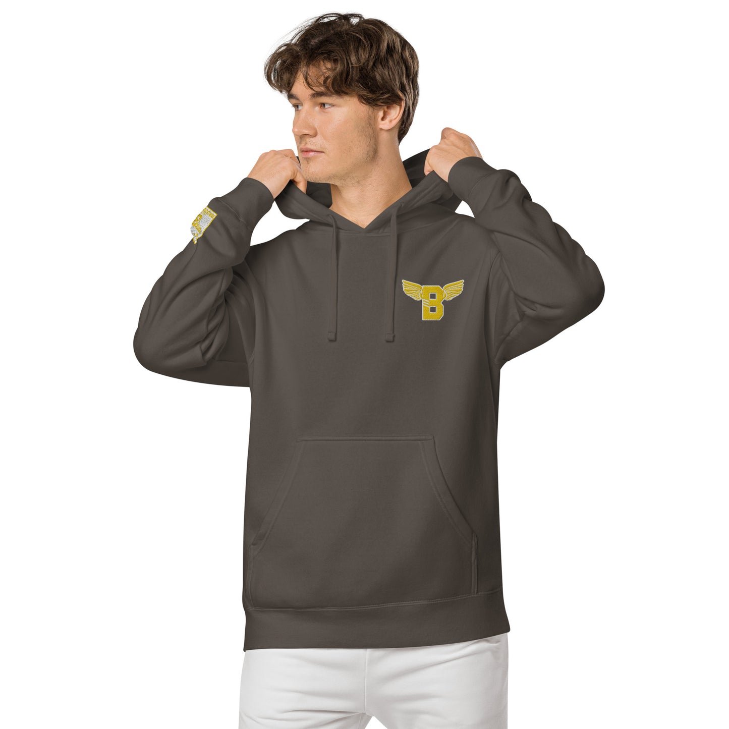 "B" IS FOR BROOKLYN - B-WING UNISEX HOODIE (GOLD STITCH)